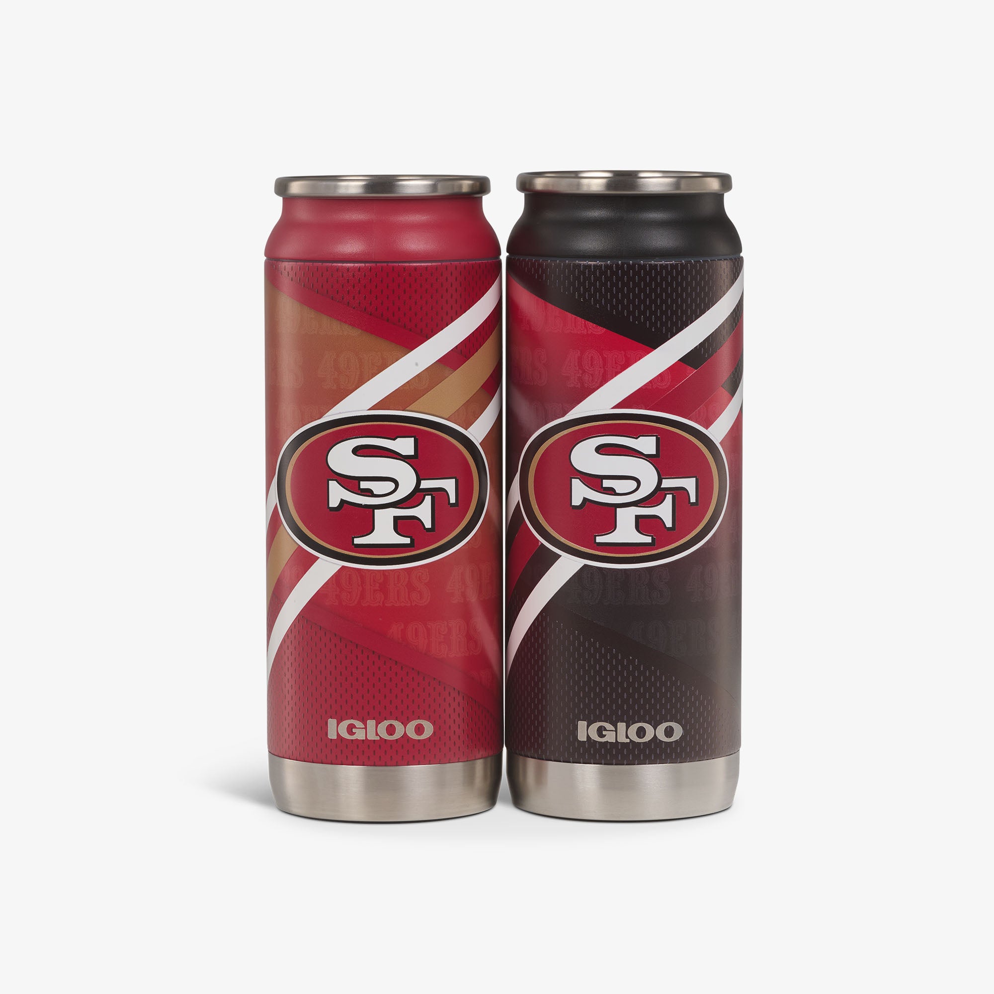 San Francisco 49ers Official NFL Team 16oz Insulated Beer Can Cooler 2-Pack - Perfect for Tailgating, Game Day Parties & Home Decor