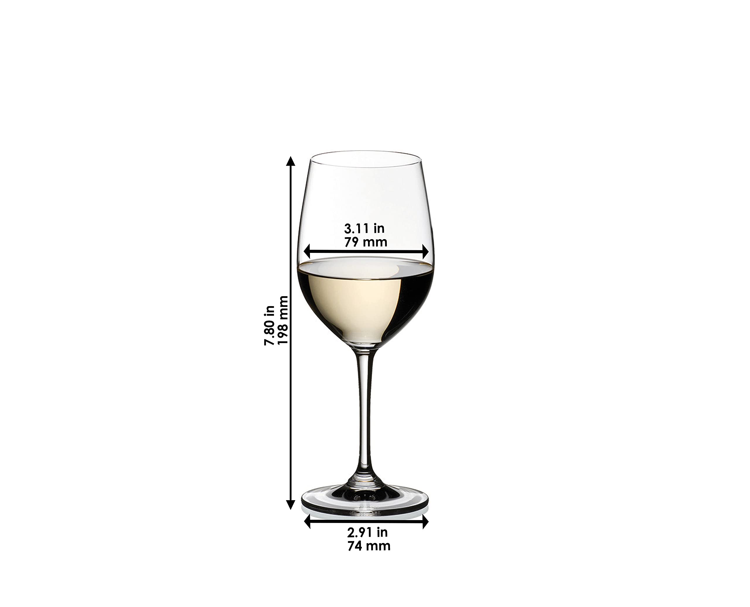 Riedel Vinum Chablis Chardonnay Wine Glasses - Set of 6 + 2 Bonus Crystal Wine Glasses for White Wine Tasting, Dinner Parties & Gift Giving