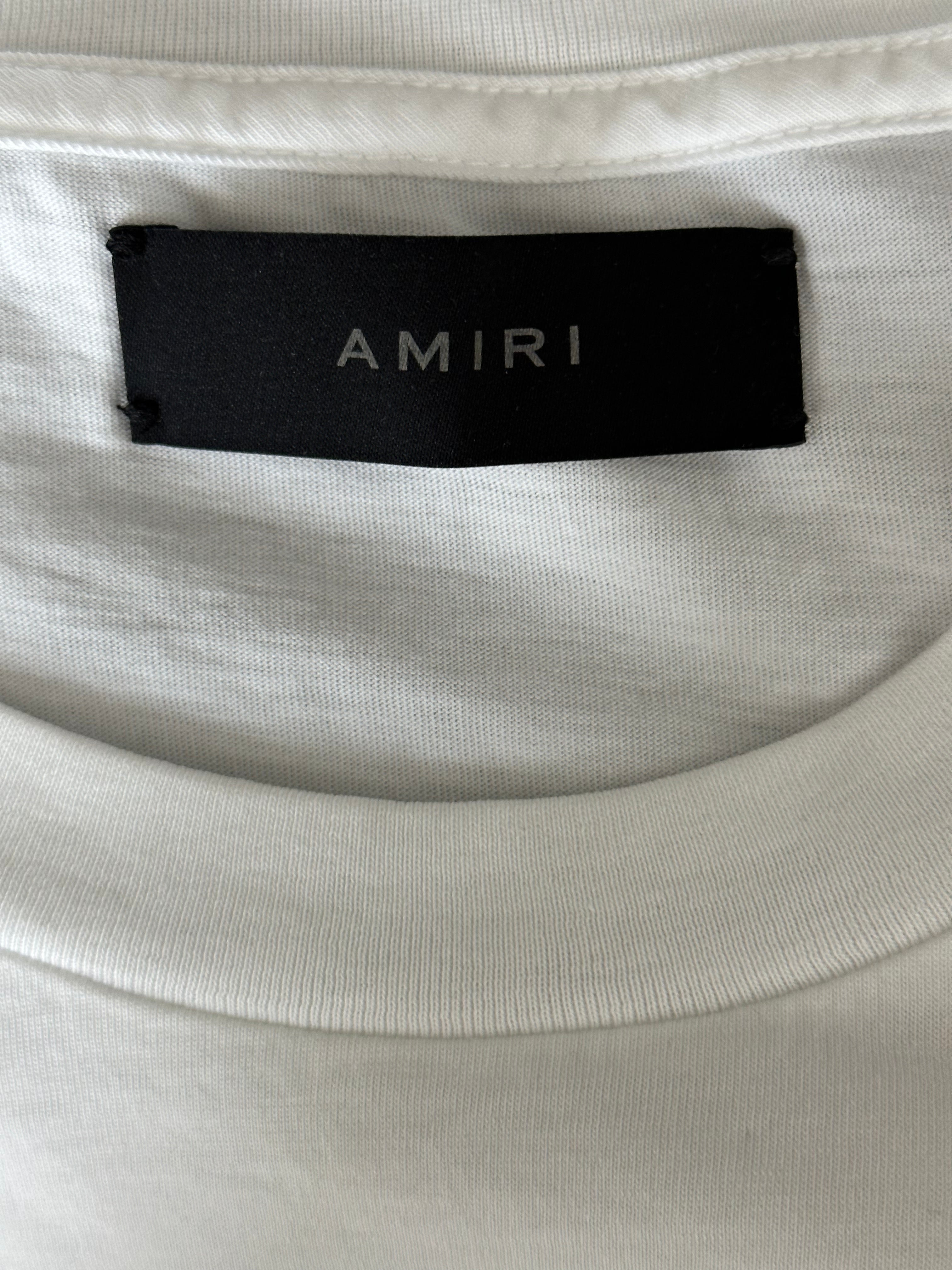Amiri White Rainbow Beverly Hills T-Shirt for Men | Stylish Graphic Tee for Casual Wear & Street Fashion