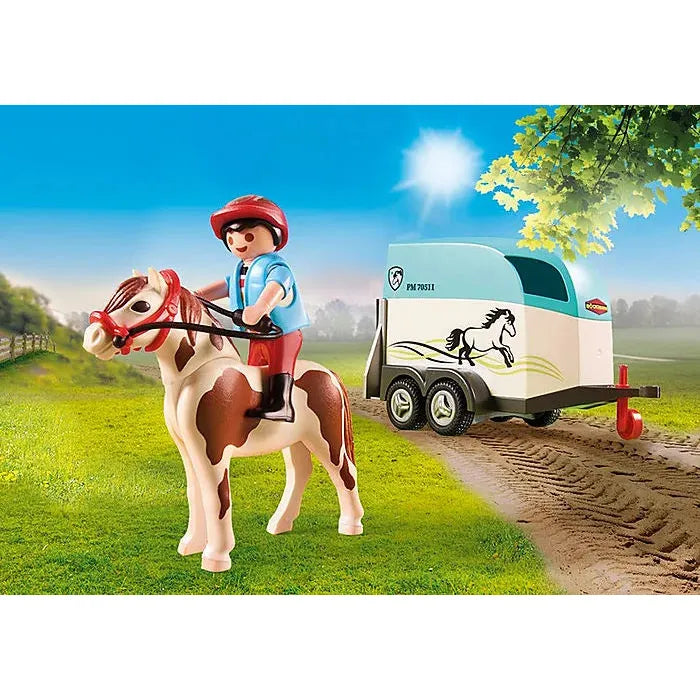 LEGO City Car with Pony Trailer Toy Set 70511 - Interactive Building Kit for Kids, Perfect for Creative Play & Farm Animal Adventures