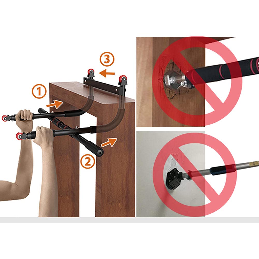 Adjustable Pull Up Bar for Home Gym - Heavy Duty Chin Up Bar with Adjustable Width for Indoor Workouts - Perfect for Strength Training, Calisthenics & Home Fitness Exercises
