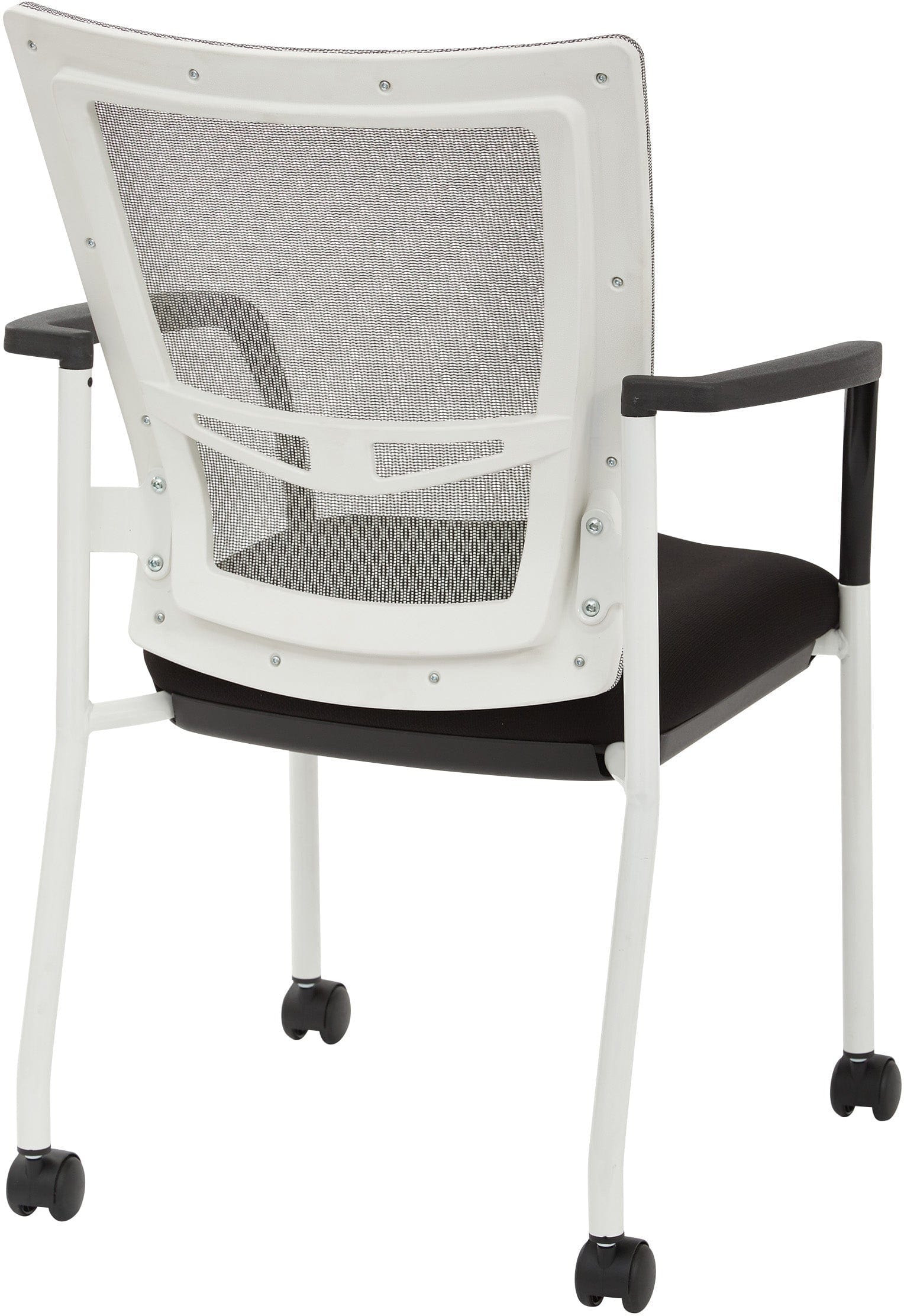 Office Star ProGrid® Mesh Back Visitor Chair with Casters - Ergonomic Office Guest Chair with Adjustable Height & Swivel Base [8840W] - Perfect for Reception Areas, Conference Rooms & Home Offices