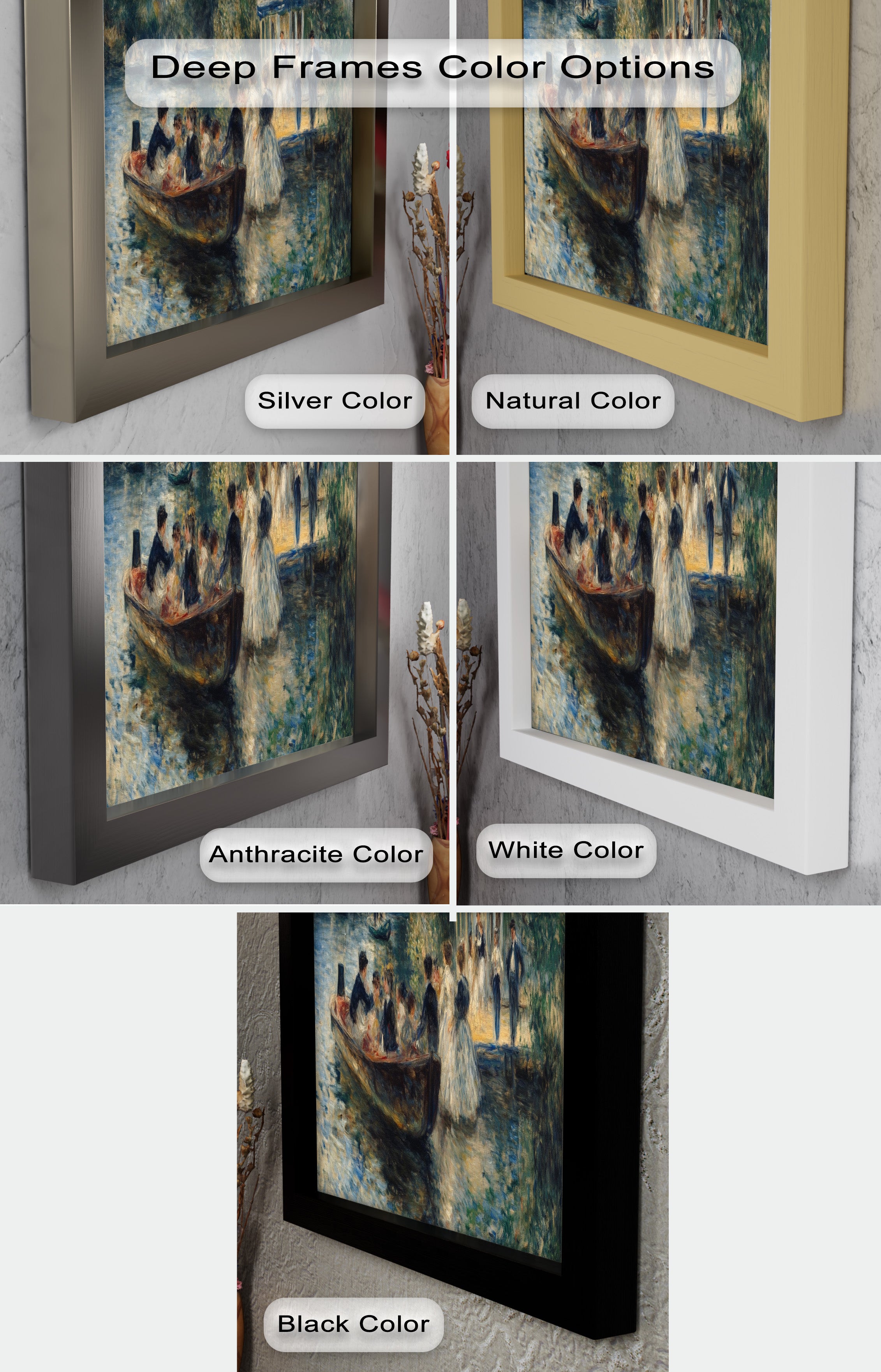 Afternoon Gathering by the River - Handmade Impressionist Oil Painting on Canvas - Perfect for Living Room, Bedroom, or Office Wall Decor