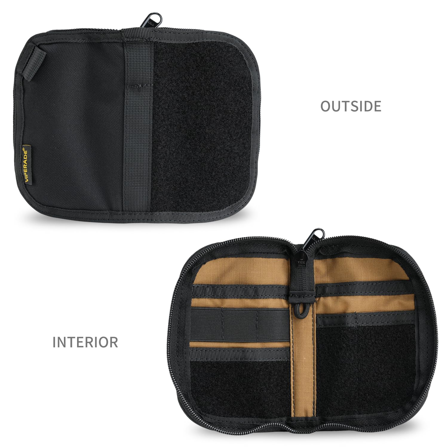 Viperade VE20 Small EDC Pouch Organizer - 5 Compartment Nylon Tool Bag with Velcro Closure for Multitools, Knives & EDC Gear - Perfect for Outdoor, Camping, Hiking & Everyday Carry Essentials