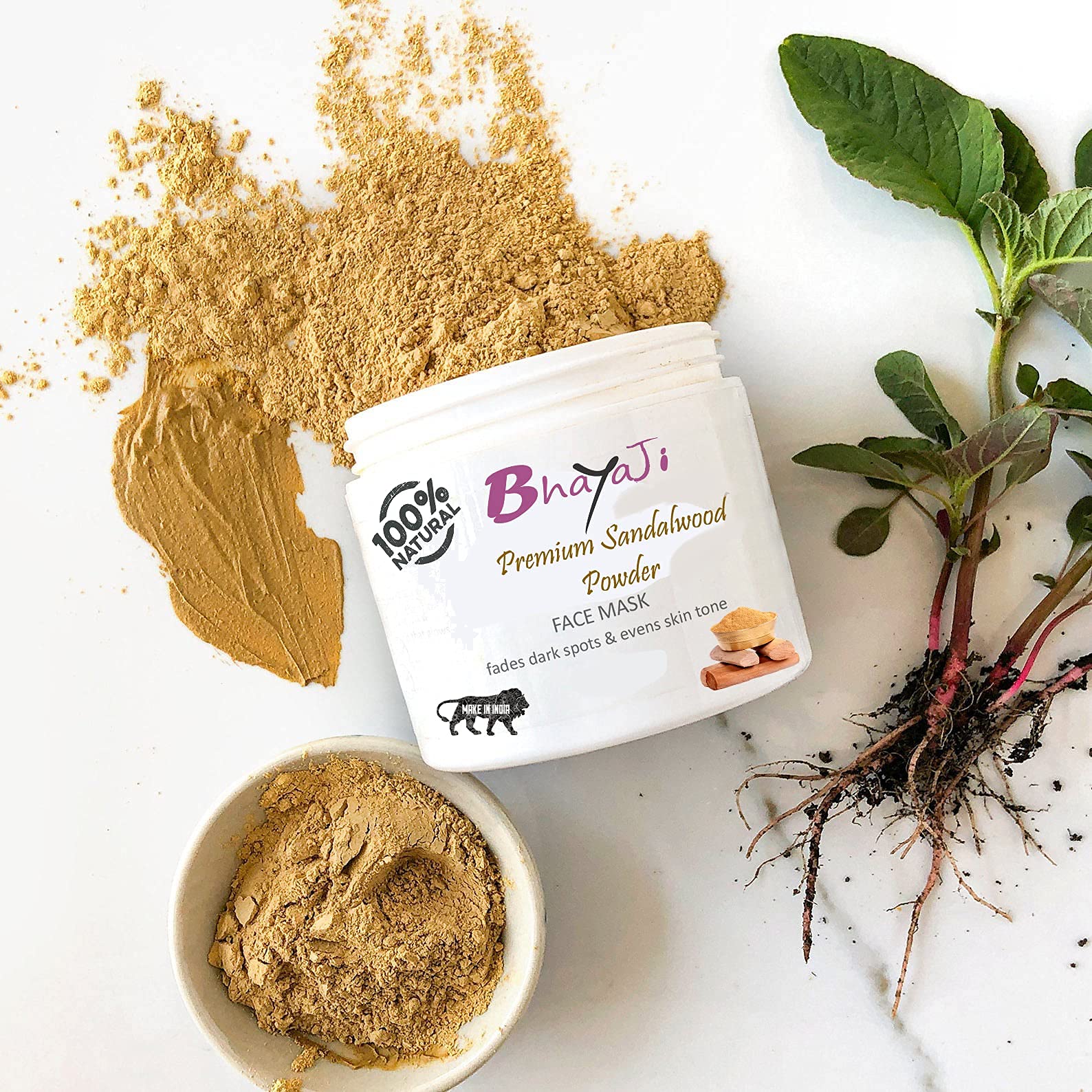 Pure Natural Sandalwood Powder for Pooja & Skincare - 100% Authentic White Chandan Powder for Face Masks, Religious Rituals & Ayurvedic Treatments (50g) - Perfect for DIY Beauty, Meditation & Spiritual Ceremonies