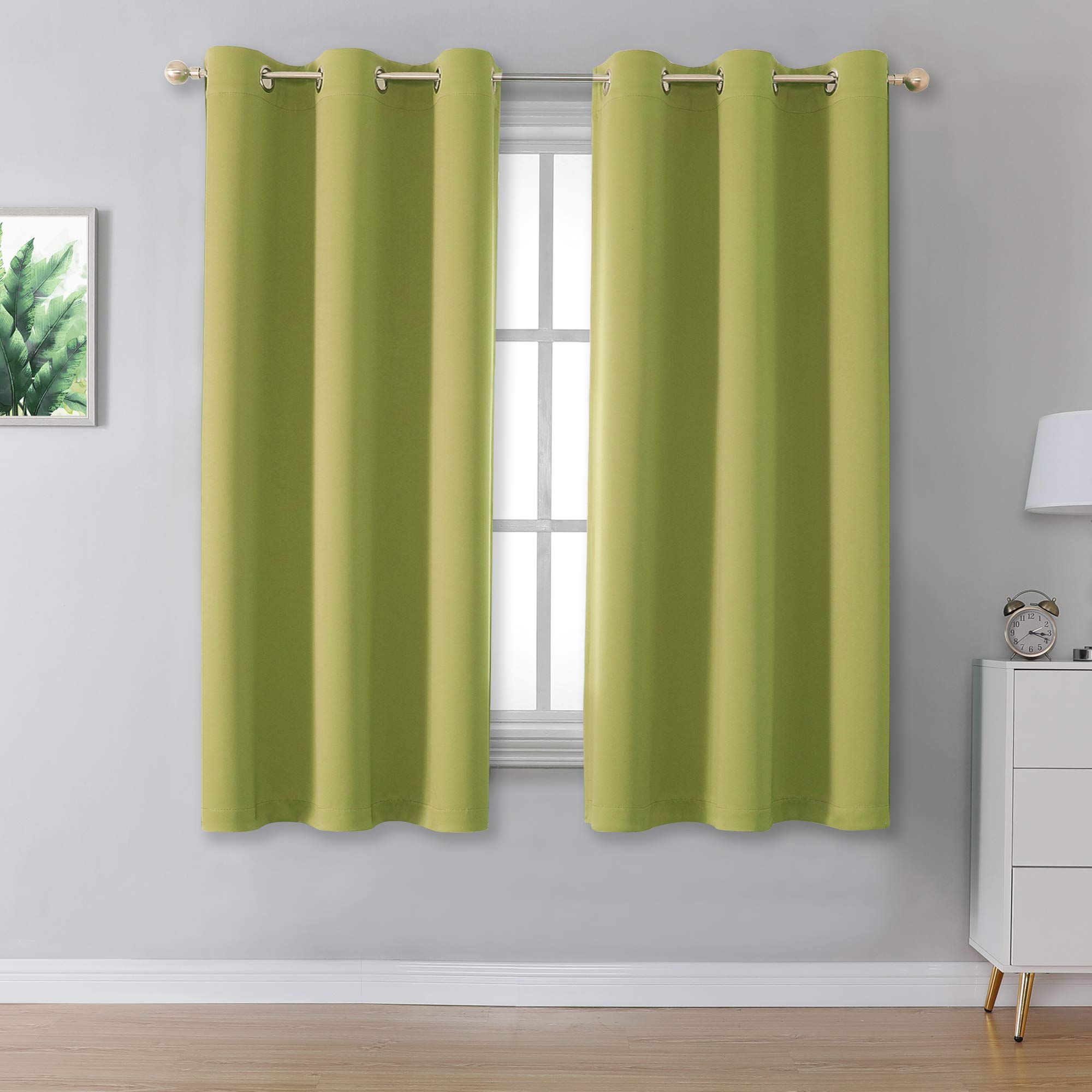 DUALIFE Blackout Curtains 38x54 Inches - Thermal Insulated Room Darkening Window Panels for Living Room & Bedroom, Energy Efficient Grommet Top Curtains for Small Windows - Perfect for Home Theater, Nursery & Light Sleepers
