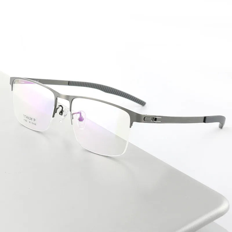 Aimee Unisex Semi-Rimless Square Titanium Sports Eyeglasses 2992 - Lightweight Durable Frames for Running, Cycling & Outdoor Activities