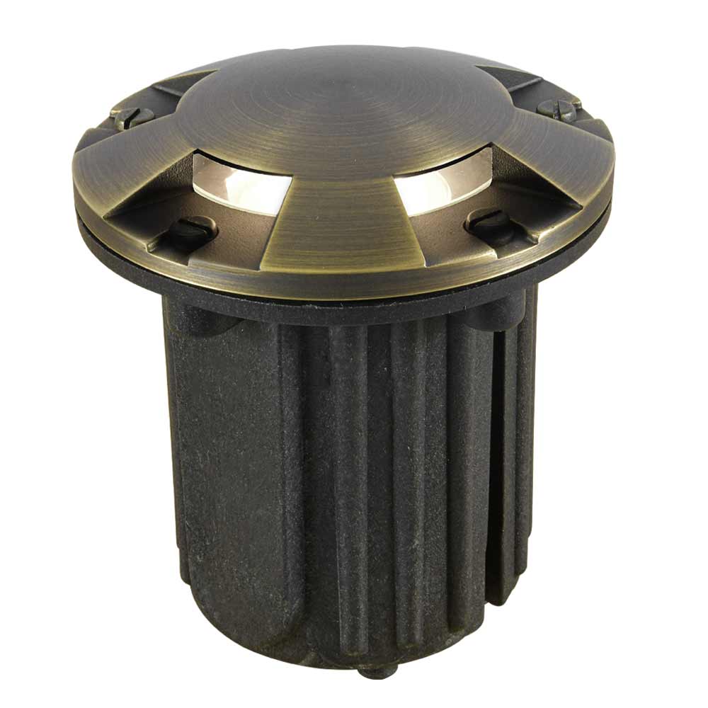 12V LED Landscape In-Ground Well Light - Multi-Directional Brass Face for Garden, Pathway & Outdoor Lighting - Perfect for Driveways, Patios & Yard Decoration
