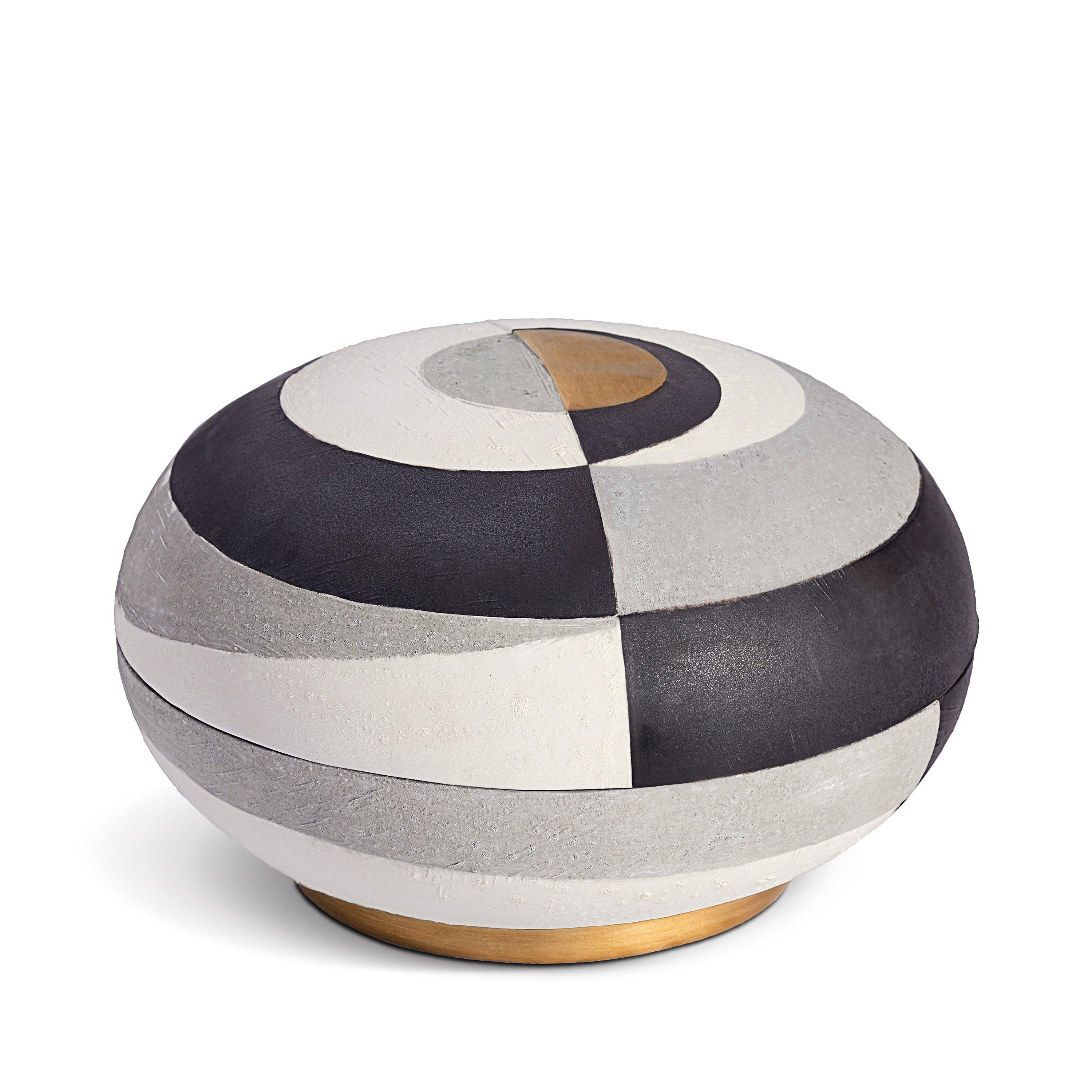 Cubisme Round Box - Large Decorative Storage Box for Home Organization | Perfect for Jewelry, Keepsakes & Office Supplies | Elegant Home Decor & Gift Idea