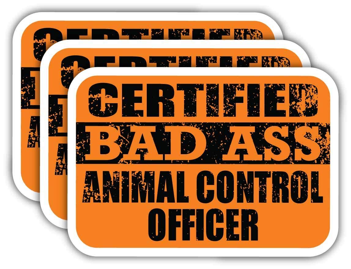 Certified Animal Control Officer Stickers - Funny Job Gift for Laptops, Cars & Hard Hats