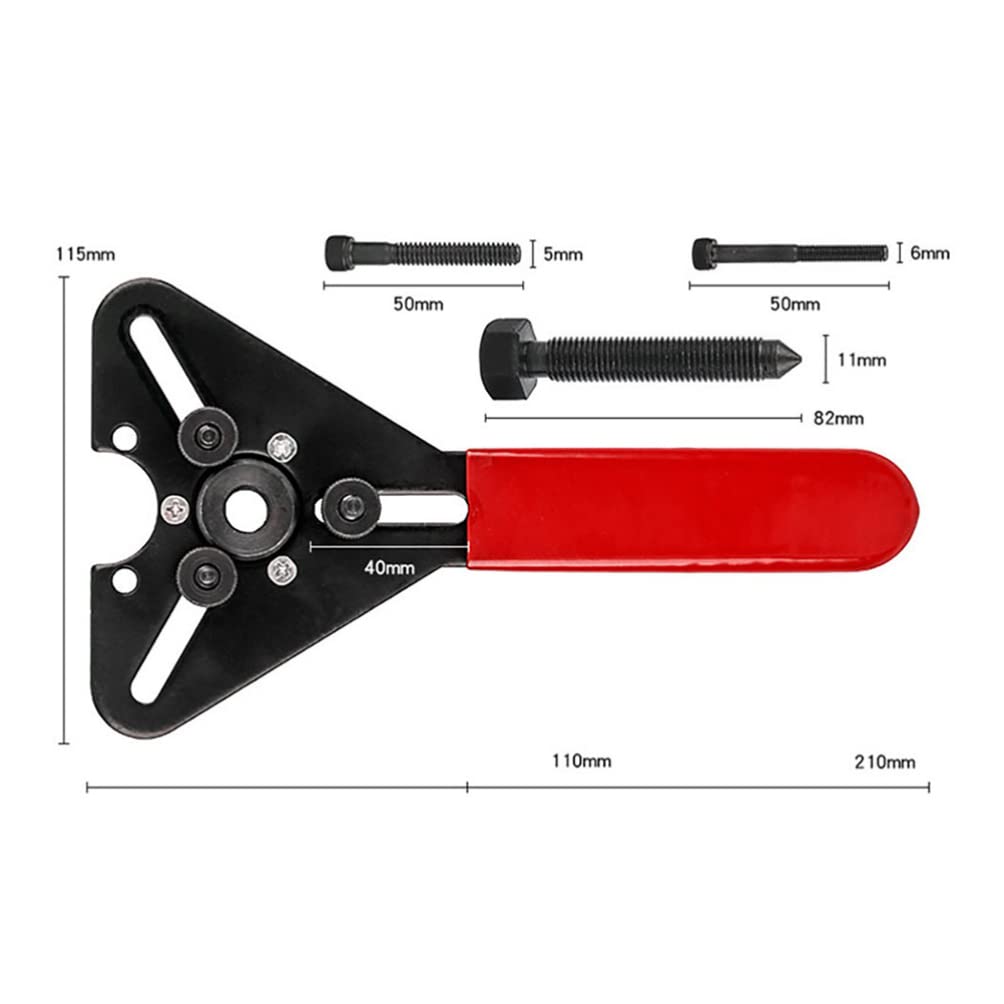 DOITOOL 1 Set Metal AC Clutch Removal Tool Kit - Heavy Duty Compressor Clutch Wrench Set with Plastic Handle for Automotive AC Repair & Maintenance | Perfect for Mechanics & DIY Car Enthusiasts
