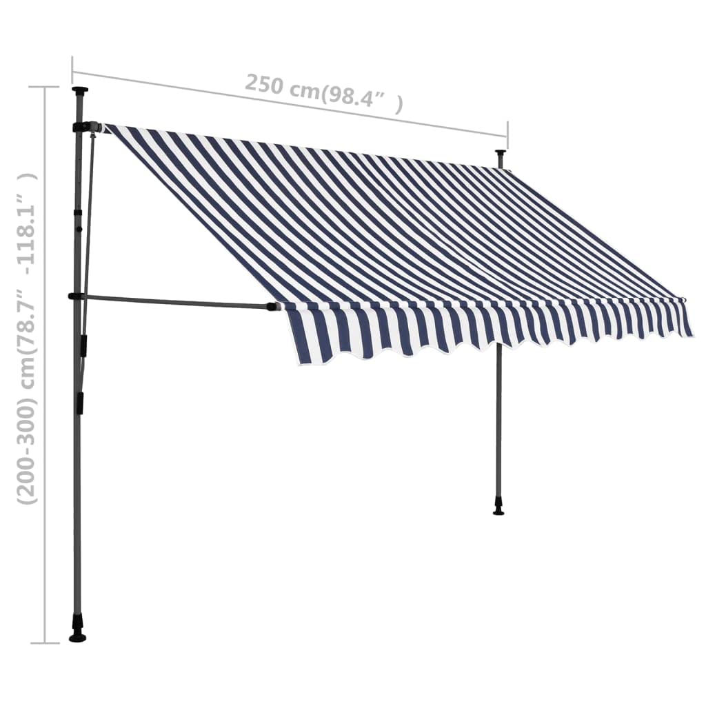 Manual Retractable Patio Door & Window Awning - 98.4