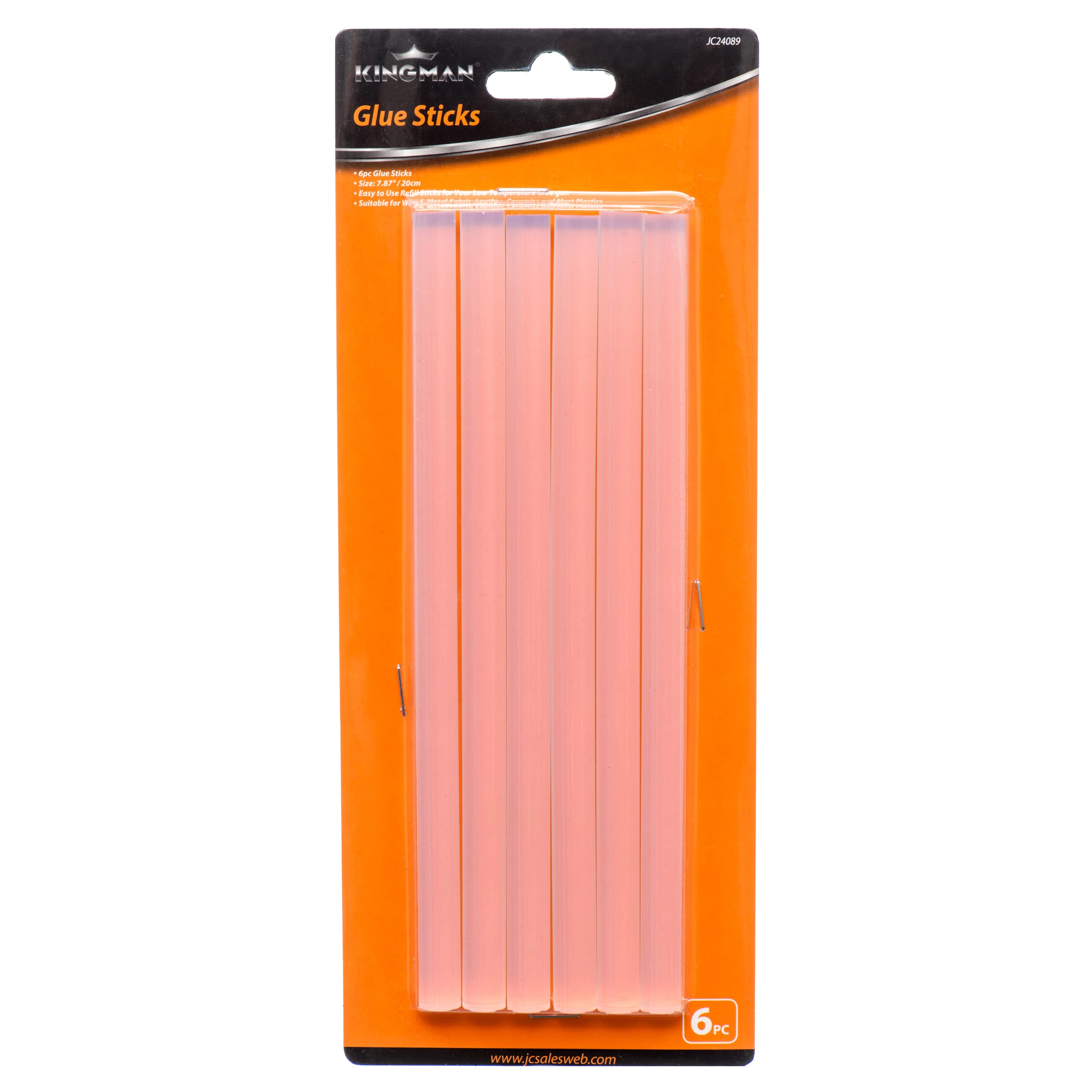Kingman High-Temp Glue Gun Kit - 8 Inch Full Size with 24 Glue Sticks for DIY Crafts, Home Repairs & Woodworking Projects