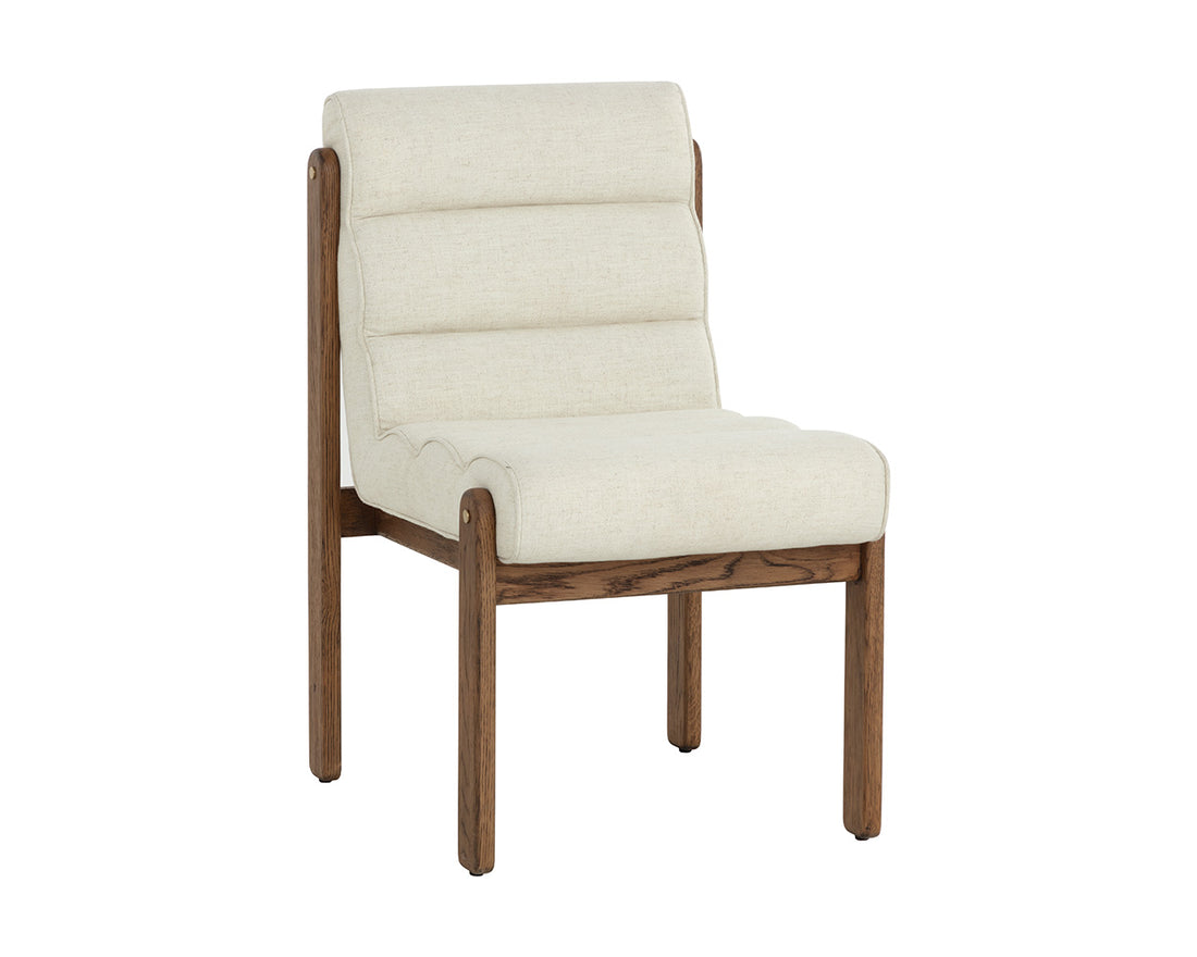 Bertie Dining Chair - Modern Geralt Linen Upholstered Accent Chair for Dining Room, Kitchen, or Office - Comfortable & Stylish Seating Solution