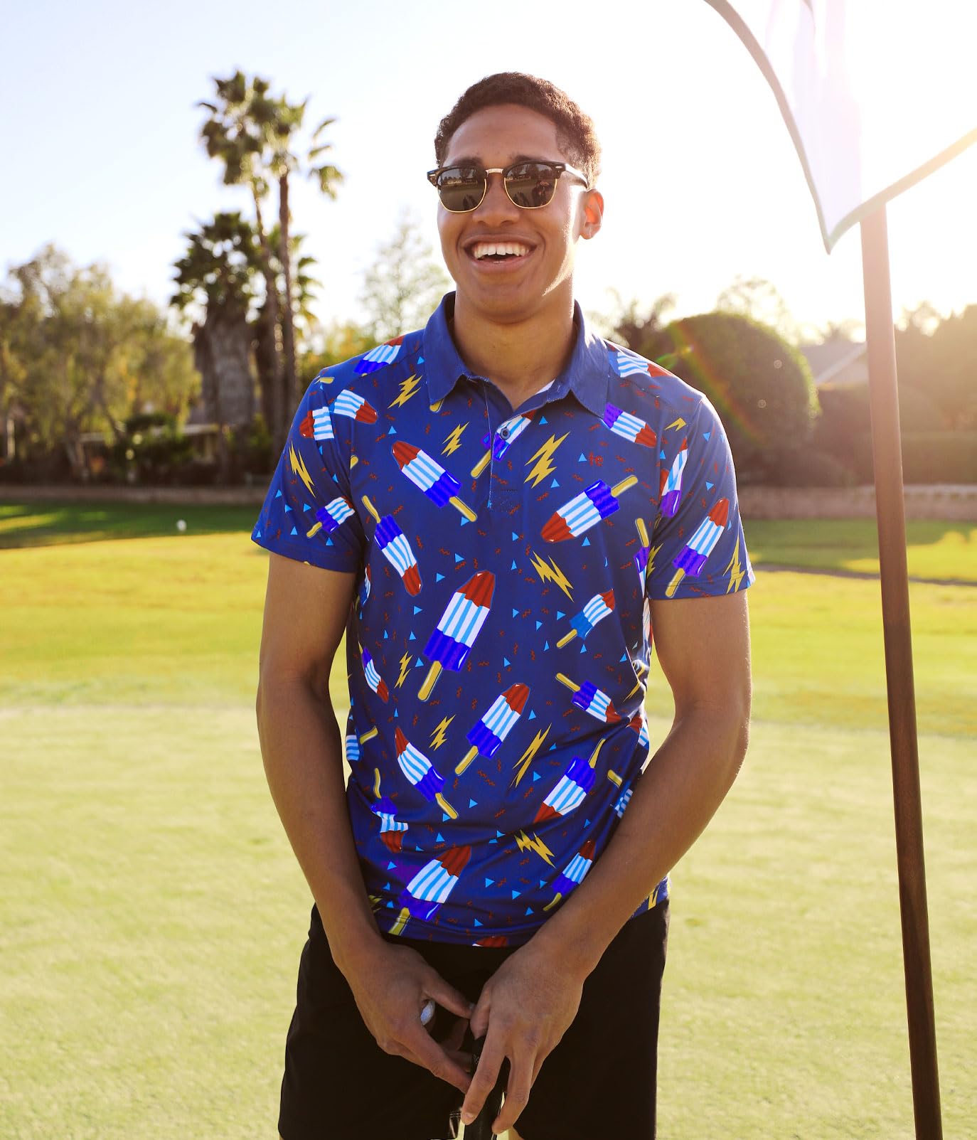 Performance Athletic Fit Men's Golf Polo Shirts - Moisture Wicking Stretch Fabric by Tipsy Elves | Perfect for Golf Courses, Country Clubs & Casual Summer Outings