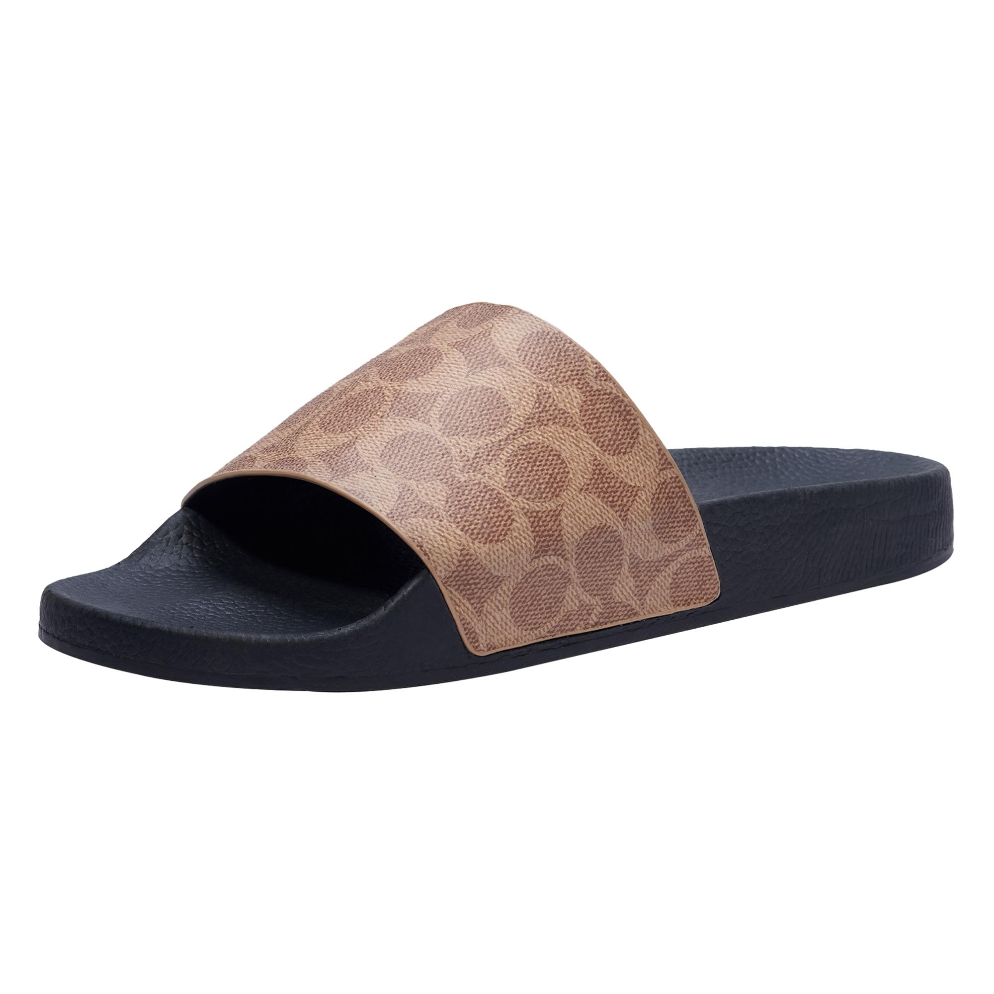 **Coach Men's Signature Coated Canvas Pool Slides – Comfortable Summer Sandals for Beach, Pool & Casual Wear**