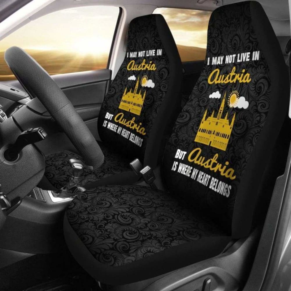 Premium Austria-Inspired Car Seat Covers Set of 5 - Soft & Durable Protection for Vehicles (Model 174914) - Perfect for Road Trips & Daily Commutes