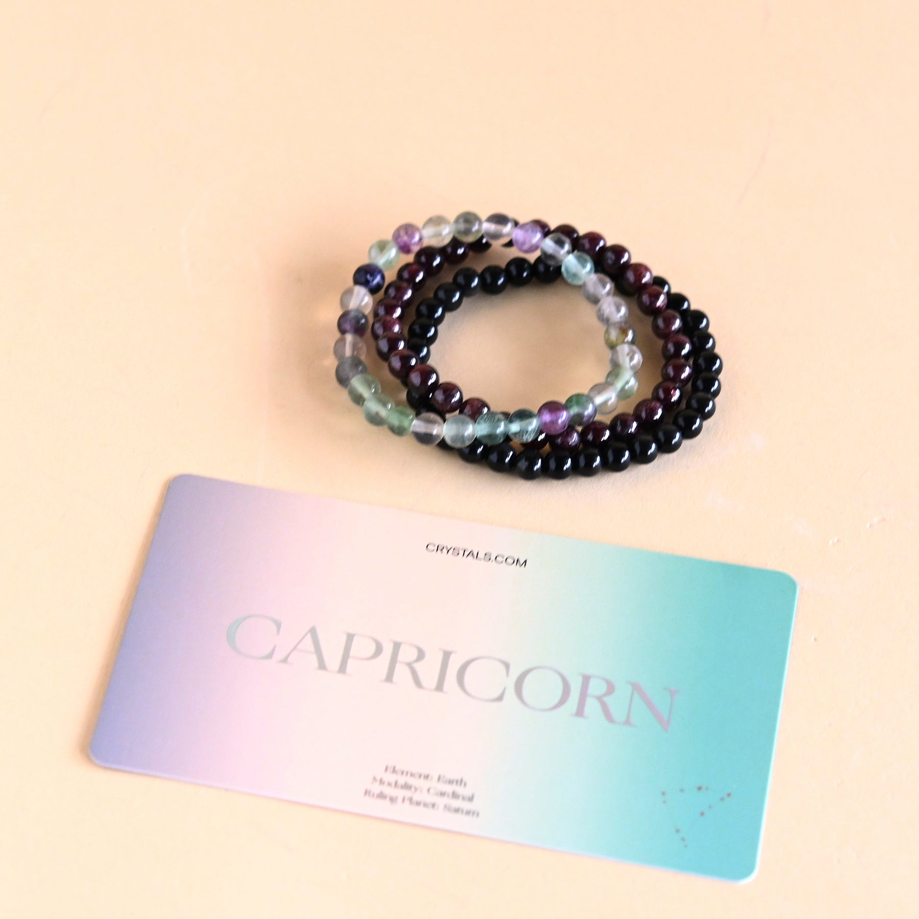 Capricorn Zodiac Bracelet Trio Set - Stylish & Meaningful Astrology Jewelry for Women | Perfect for Gifts, Daily Wear & Spiritual Healing