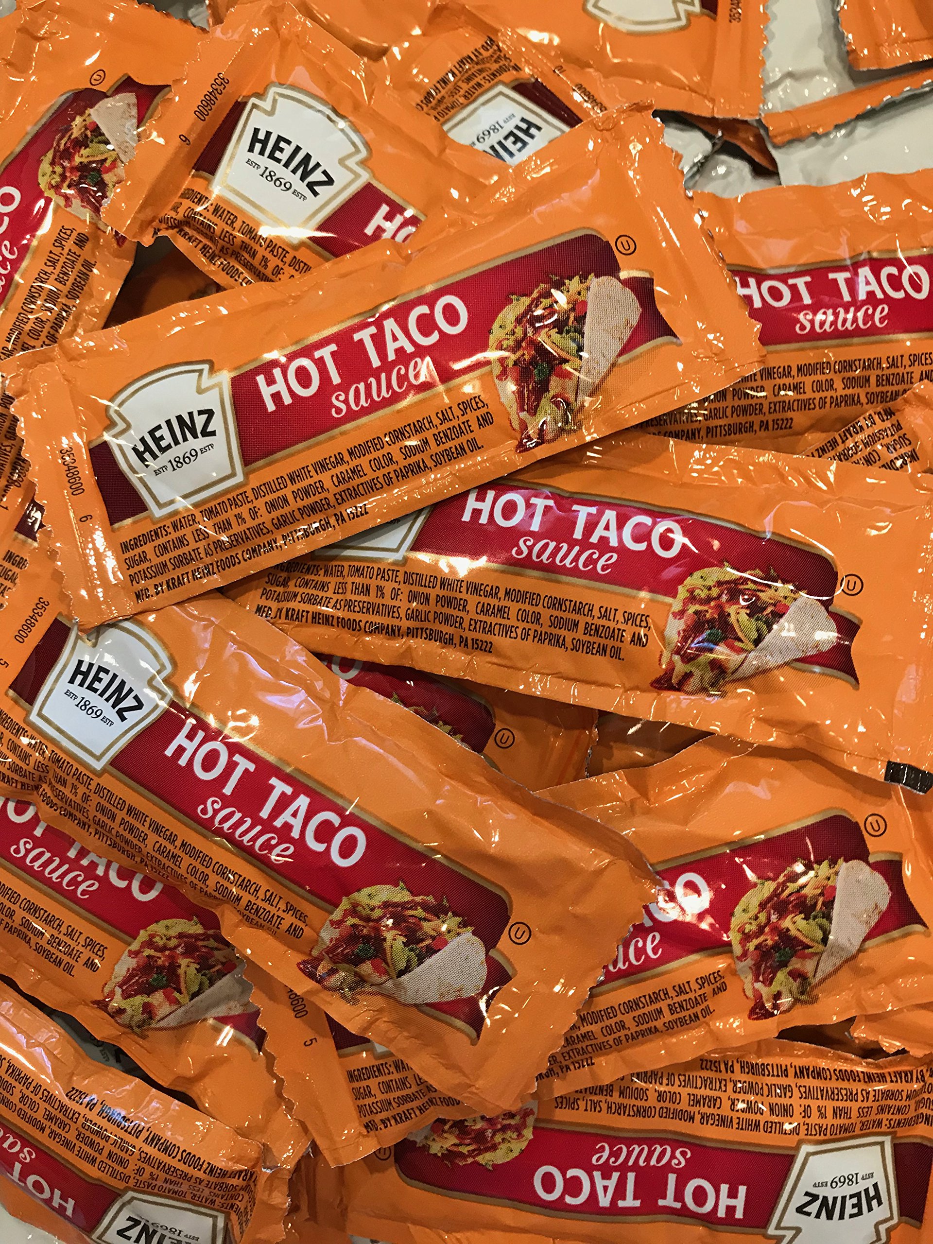 **Best Hot Taco Sauce Packets - 50 Count Spicy Taco Sauce for Tacos, Burritos, Nachos & Mexican Food - Perfect for Lunch Boxes, Takeout Meals & On-the-Go Dining**