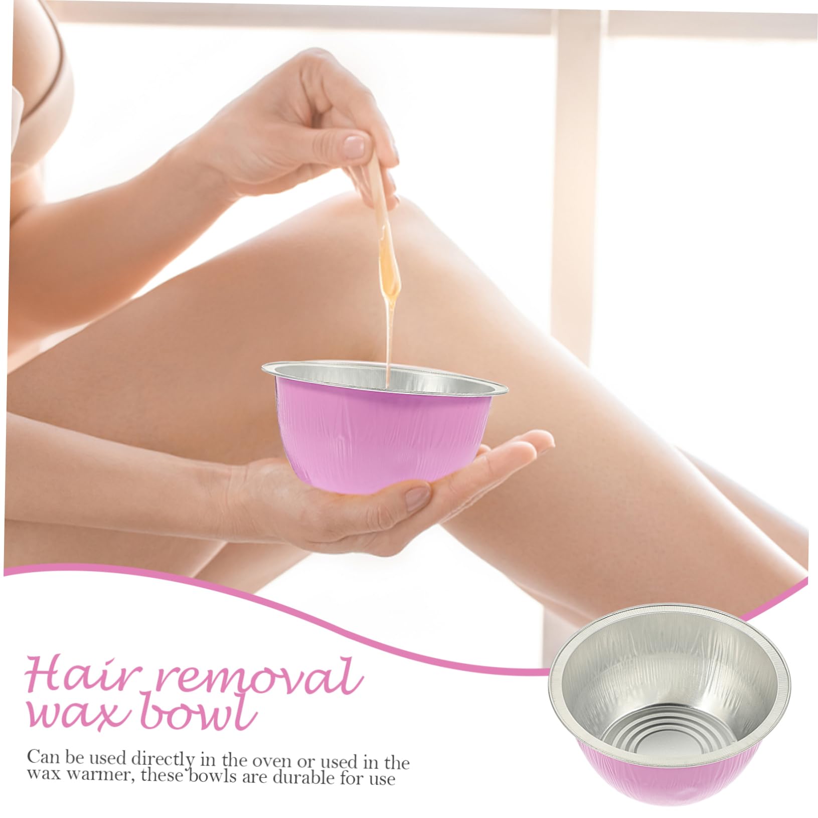 iPetboom 10-Pack Pink Aluminum Foil Wax Melting Bowls - Reusable Wax Containers for Hair Removal, Candles, Beeswax & DIY Crafts | Perfect for Home Spa, Salon & Beauty Treatments