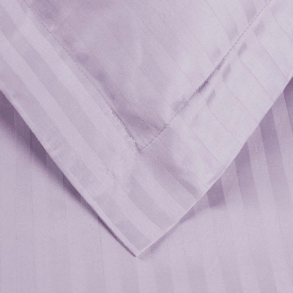 Luxury Egyptian Cotton 600 Thread Count Duvet Cover Set - Queen Size, Striped Design for Bedroom Decor | Soft & Breathable Bedding Set for Hotels, Guest Rooms & Master Bedrooms