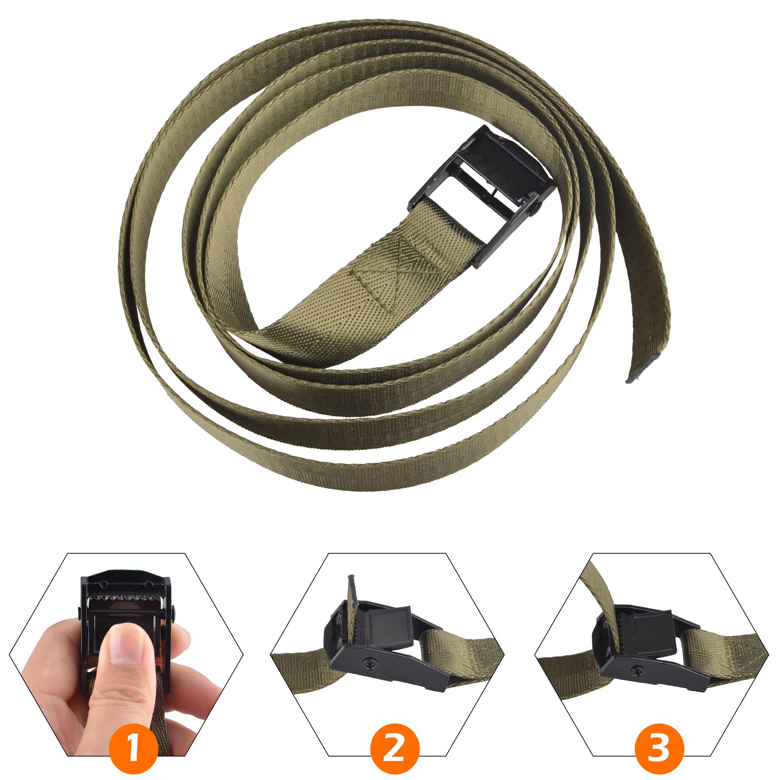 TRIWONDER Heavy Duty Tie Down Straps - 4PK 1