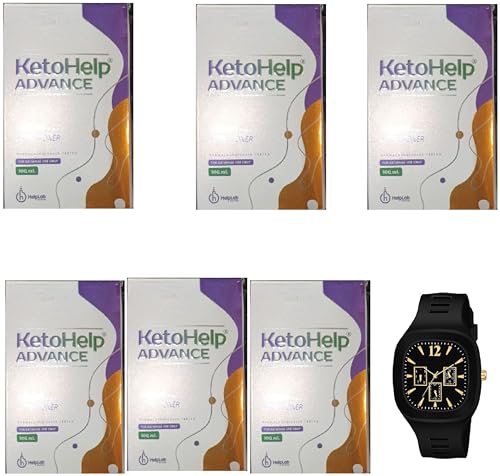 KetoHelp Shampoo Pack of 6 with Free Watch - Ketogenic Hair Care for Healthy Scalp & Shiny Hair | Perfect for Daily Use, Travel & Gifting