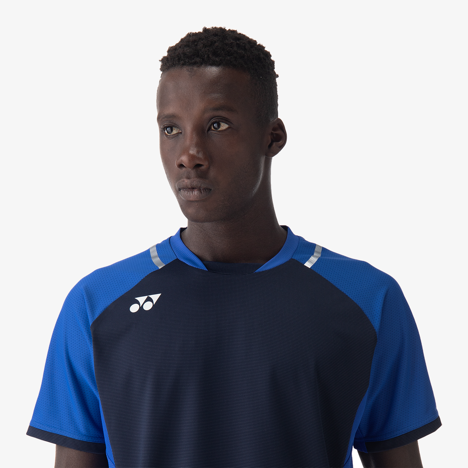 Yonex Men's Crew Neck Tennis Shirt 10633 - Dark Navy - Moisture Wicking & Breathable for Sports & Casual Wear