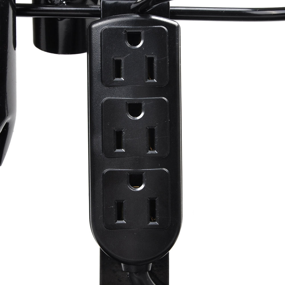 TheLAShop Hair Tool Organizer with Outlets Stand - 3-Tier Styling Station for Blow Dryers, Straighteners & Curling Irons | Perfect for Salon, Bathroom & Vanity Organization