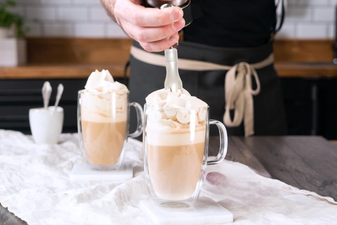 iSi Cream Profi Whip 1 Quart Stainless Steel Whipped Cream Dispenser - Professional Grade, 4-5x Volume Expansion, Dishwasher Safe - Perfect for Coffee, Desserts, Cocktails & Baking