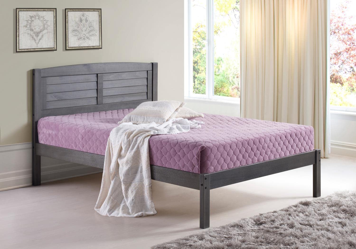 Donco Kids Full Bed with Storage Chest and Bookcase - Twin Size Wooden Bed Frame with Built-in Bookcase for Kids & Teens - Perfect for Small Bedrooms, Dorm Rooms, and Shared Spaces