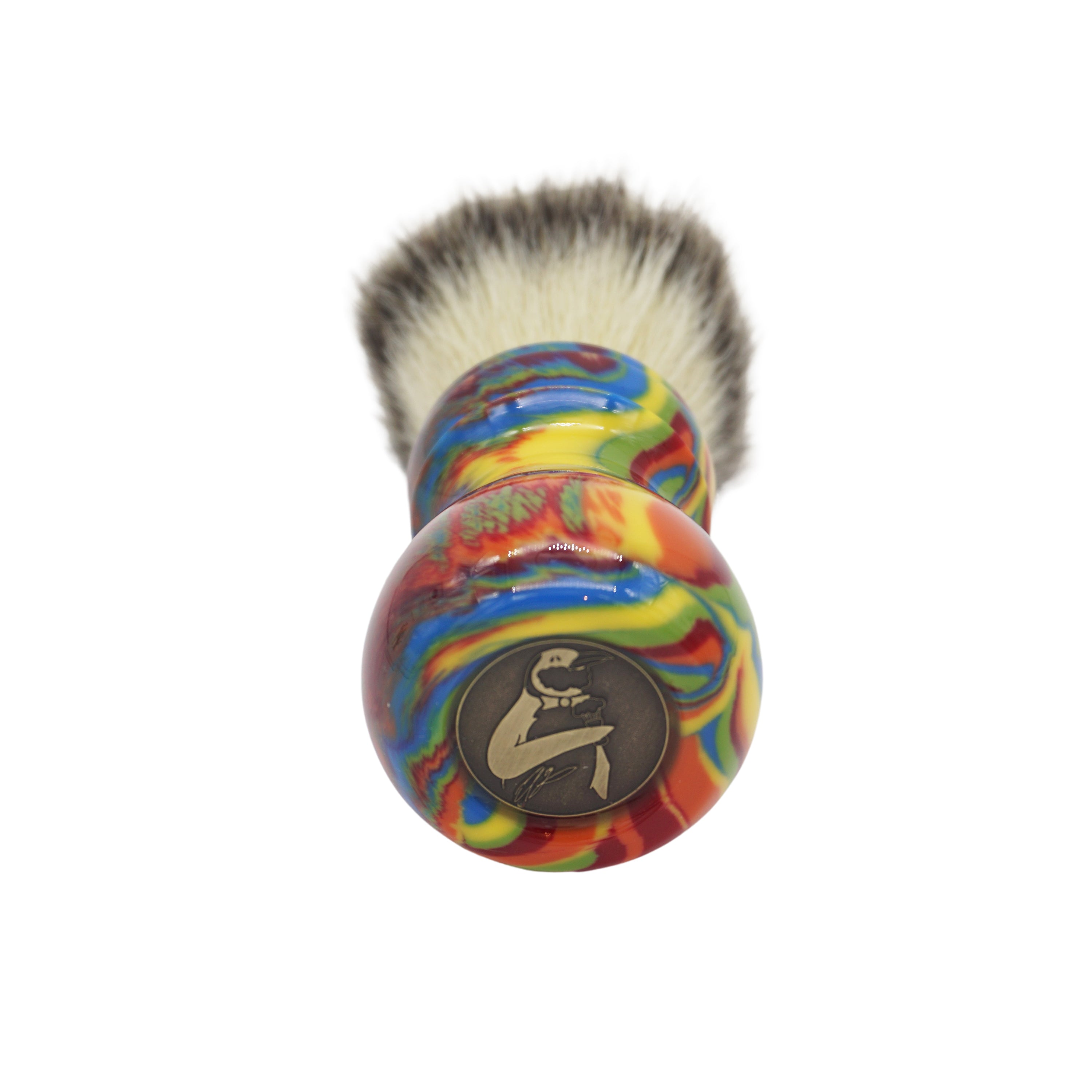 Premium 25mm Mühle STF XLarge Synthetic Shaving Brush with AP Shave Co. Disco Handcrafted Wood Handle - Perfect for Wet Shaving & Luxury Grooming Routine
