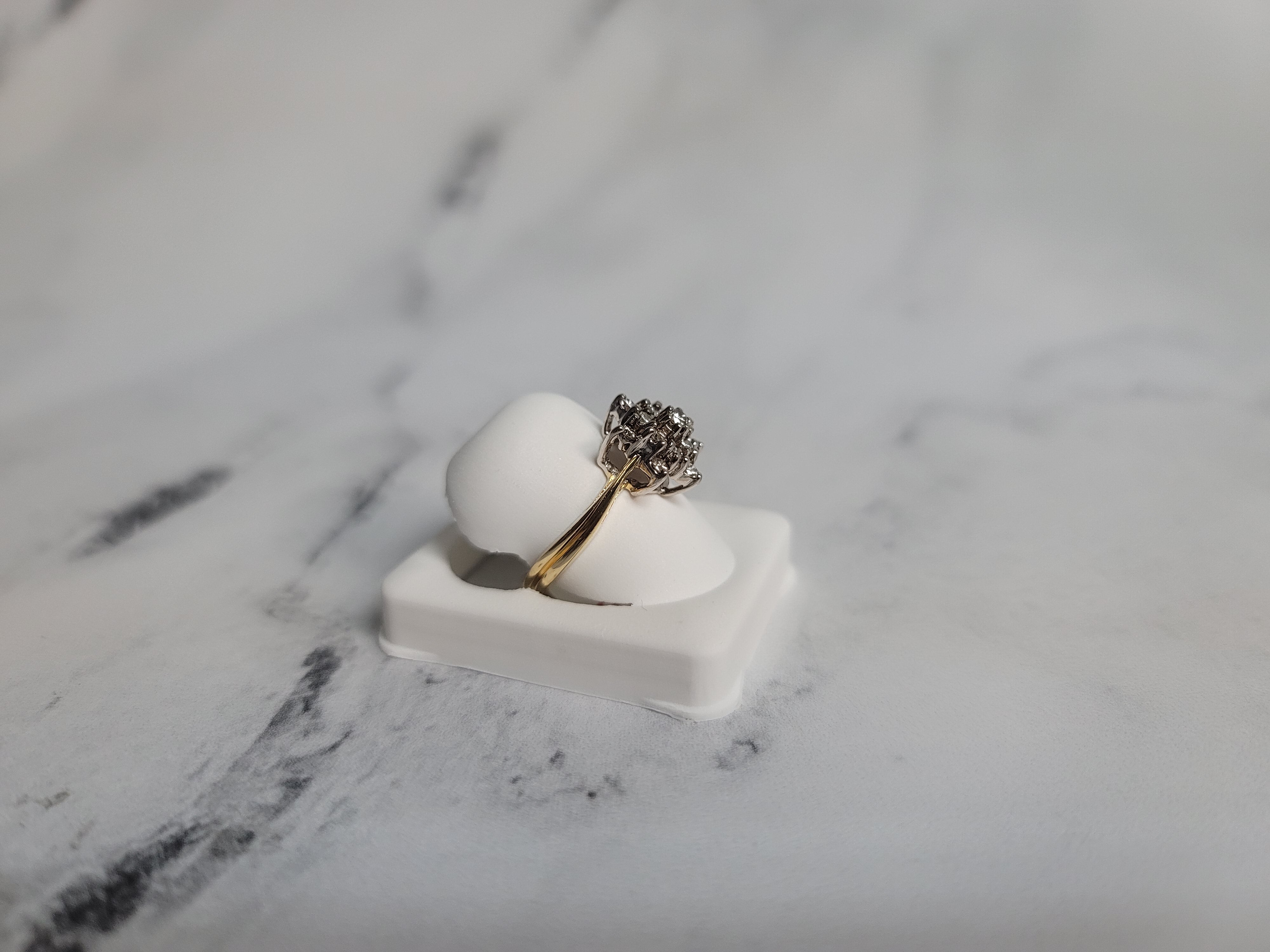 0.75cttw Star Shaped Diamond Cluster Ring in 14k Yellow Gold - Elegant Jewelry for Women, Perfect for Anniversaries, Engagements & Special Occasions