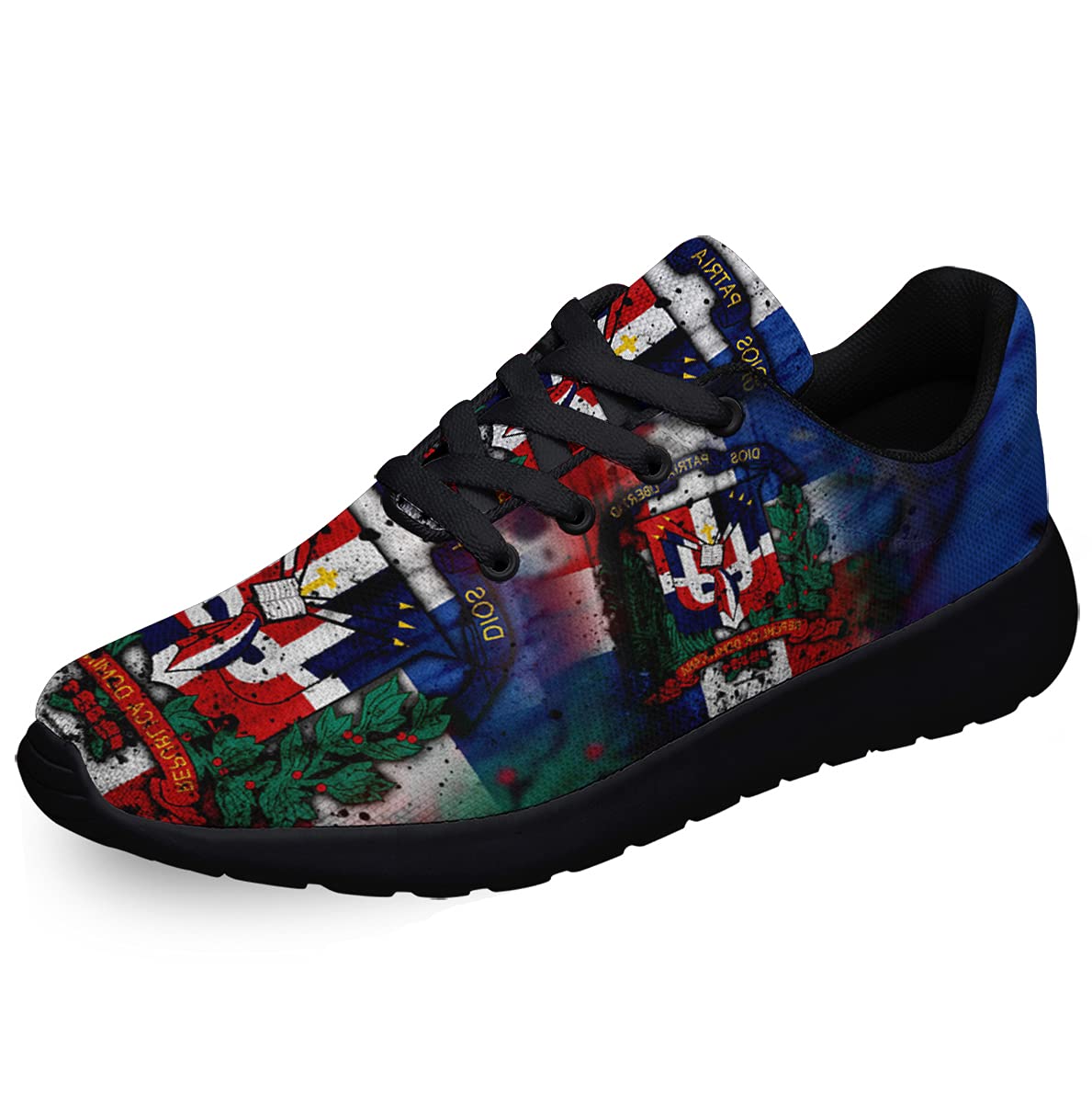 Sonzj-II Unisex Tennis Shoes - Athletic Fashion Sneakers with Dominican Republic Flag Design for Men & Women | Gym, Walking, Hiking, Running, Travel & Casual Wear