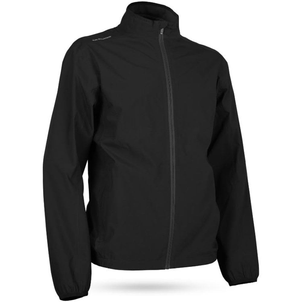 Sun Mountain Men's Monsoon Waterproof Jacket - Black 3XL - Lightweight Raincoat for Golf, Hiking & Outdoor Activities