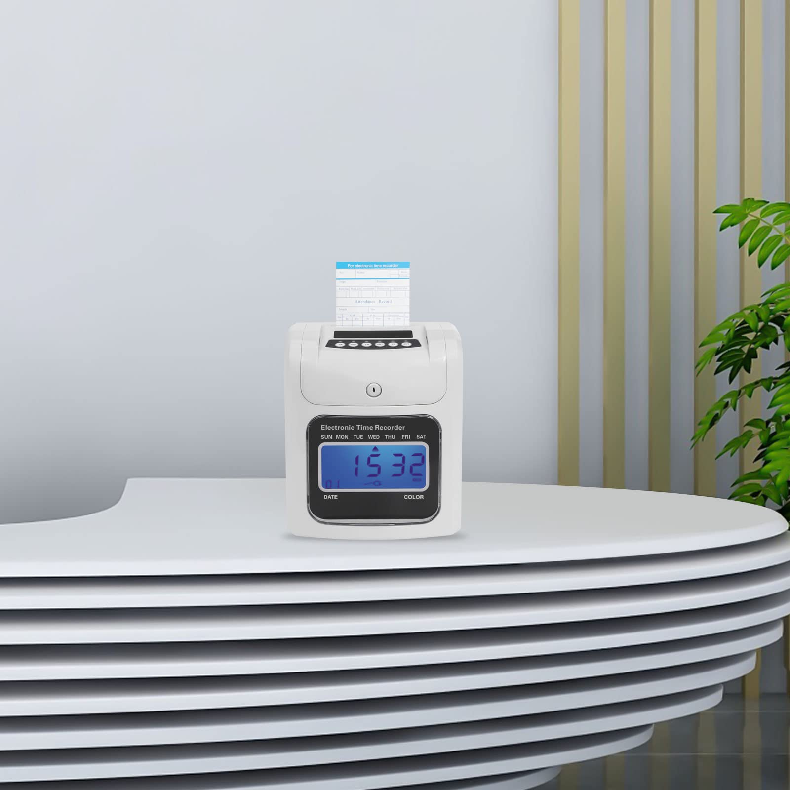 Employee Time Clock for Small Business - Punch Pak System with Time Calculation | Supports Up to 50 Employees | Includes 50 Time Cards & Security Key | 240V | Ideal for Offices, Retail Stores, Warehouses & Workplaces