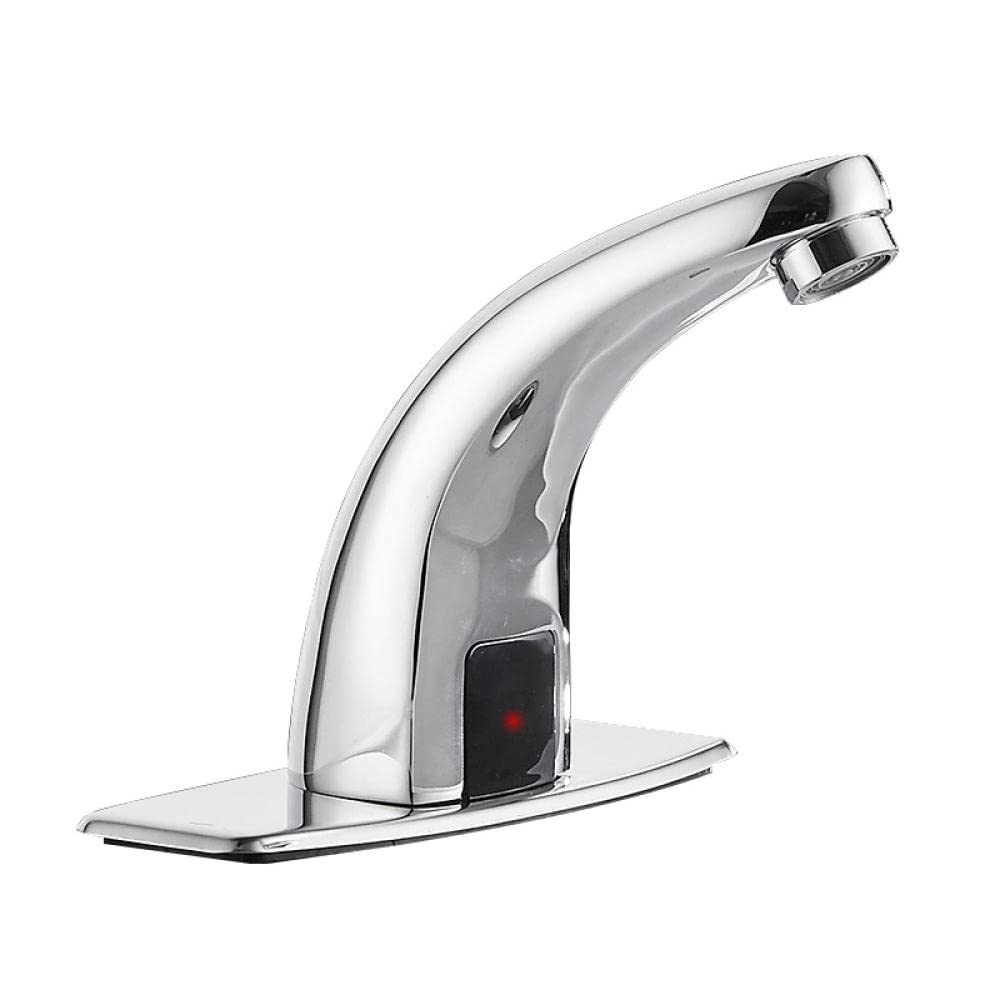 KNOXC Automatic Sensor Faucet - Hands-Free Touchless Bathroom Sink Mixer Tap with Chrome Finish for Cold & Hot Water | Ideal for Home, Office, and Public Restrooms