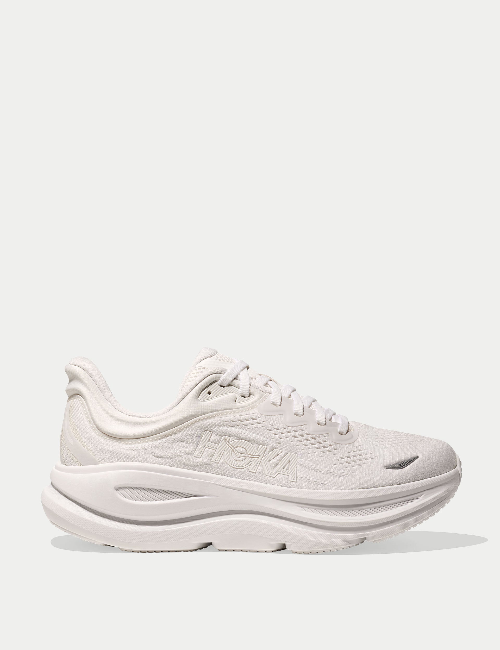 Hoka Bondi 9 Running Shoes for Women - White (1162012) | Cushioned Comfort for Long Distance Running & Walking | Perfect for Road Running, Jogging & Daily Wear