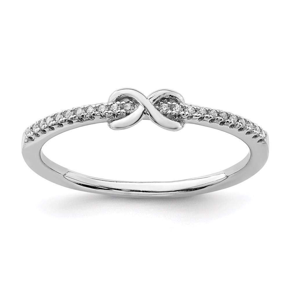 925 Sterling Silver Cubic Zirconia Infinity Ring for Women - Elegant Fine Jewelry Gift for Her - Perfect for Anniversaries, Valentine's Day & Special Occasions