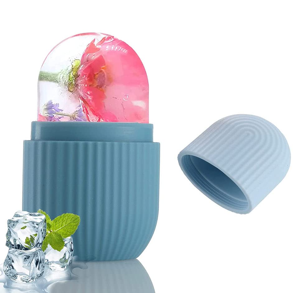 Reusable Silicone Ice Face Roller for Skin Care - Cooling Facial & Eye Massage Tool - Reduce Puffiness & Soothe Skin - Perfect for Morning Routine & Post-Workout Recovery