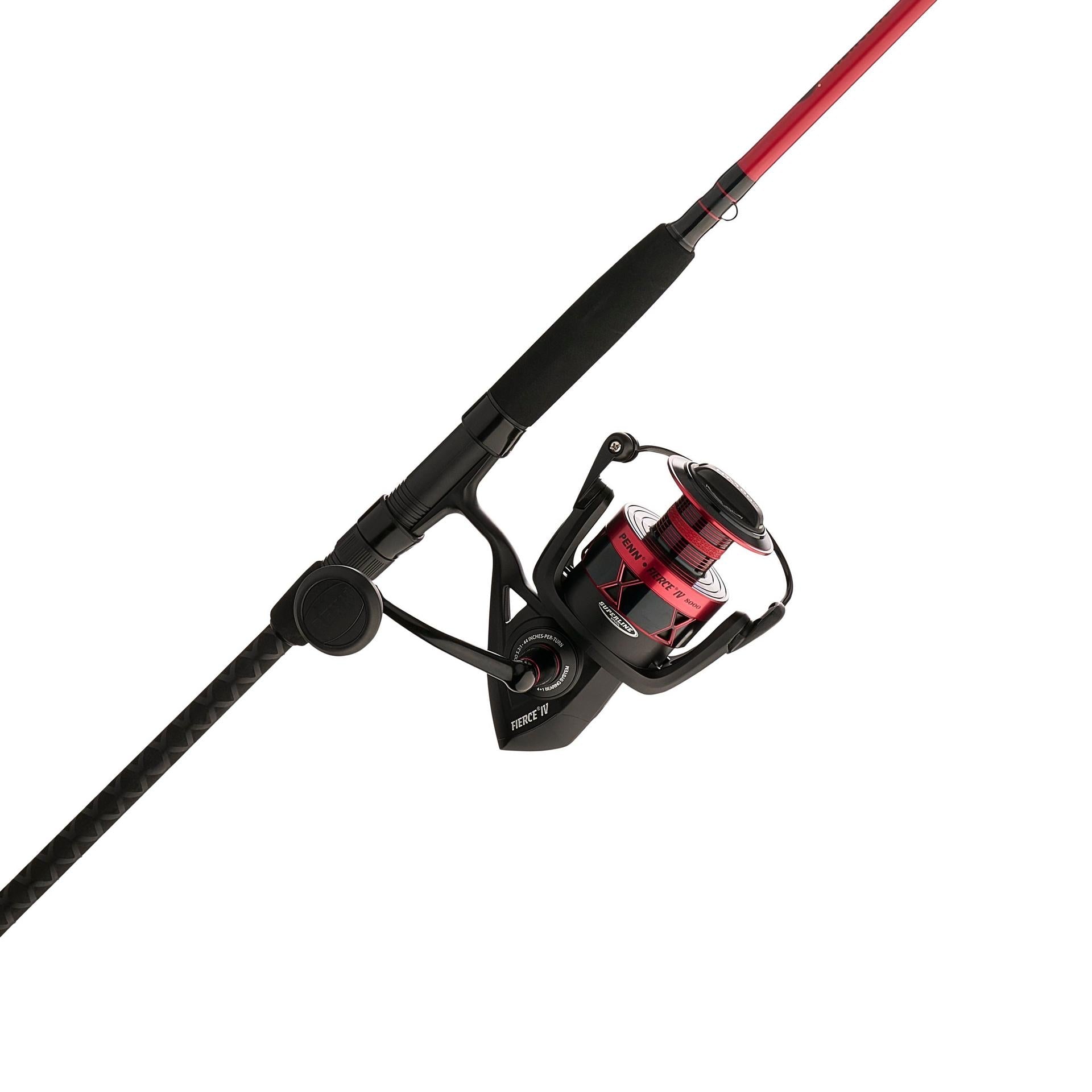 Fierce® IV Spinning Rod and Reel Combo - Premium Fishing Gear for Saltwater and Freshwater Anglers - Perfect for Bass, Trout, and Walleye Fishing