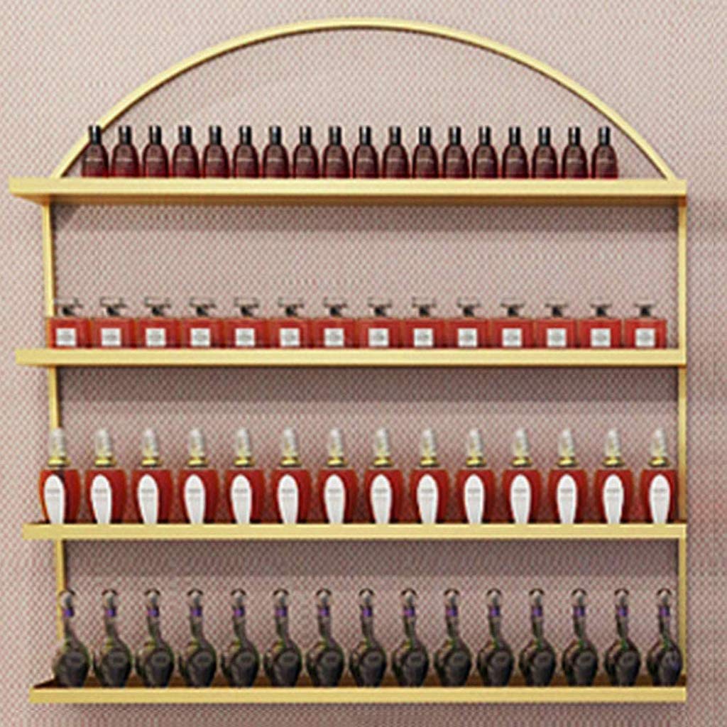 Wall-Mounted Metal Nail Polish Display Stand - Nail Salon Organizer for Polish Bottles, Essential Oils, Lipstick & Perfume - Perfect for Salon Storage & Retail Display (Home or Professional Use)