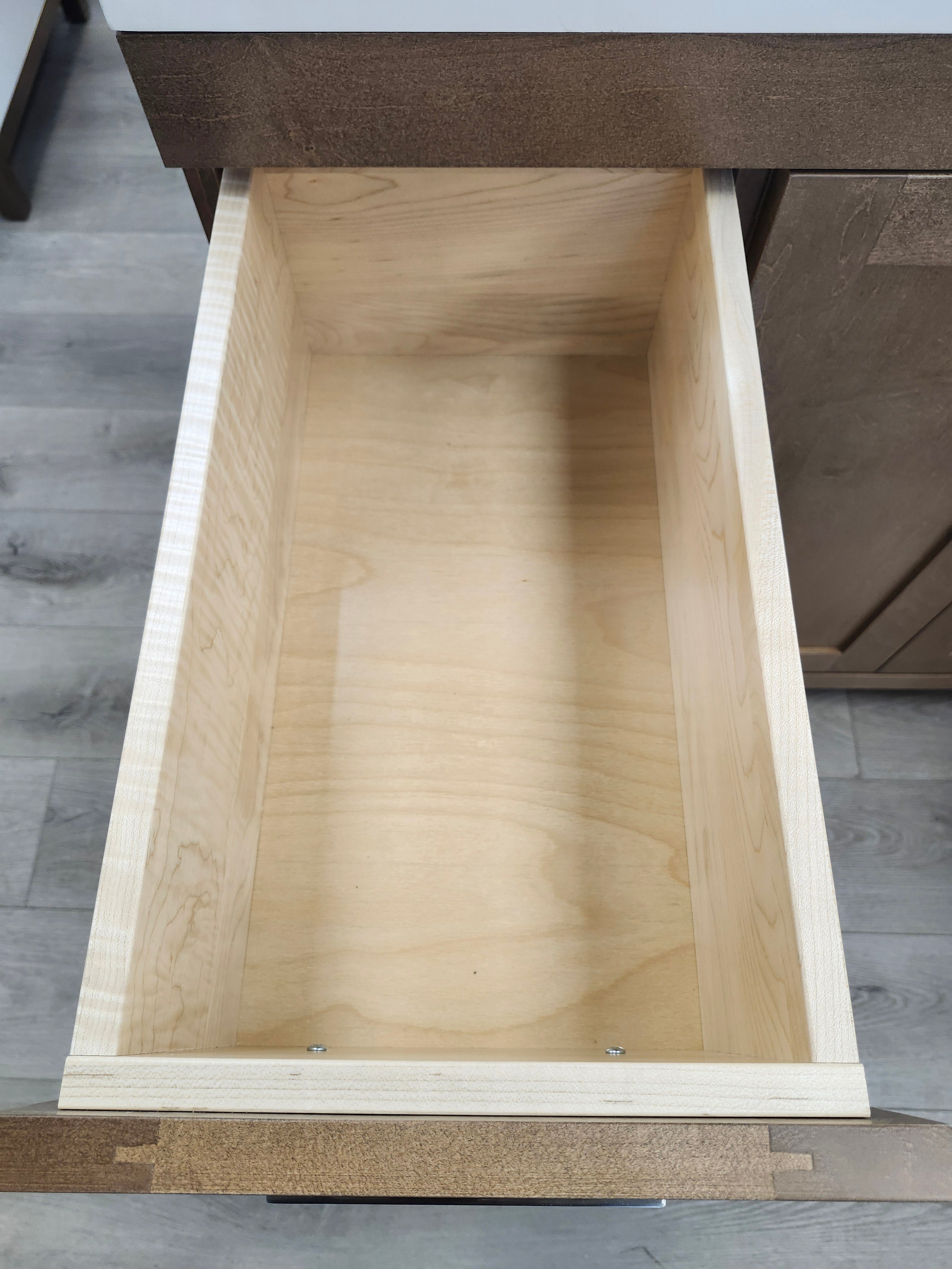 Tuscon Calo 54-Inch Bathroom Vanity with White Quartz Countertop | Canadian Maple Finish | Modern Bathroom Storage Solution for Home Remodeling