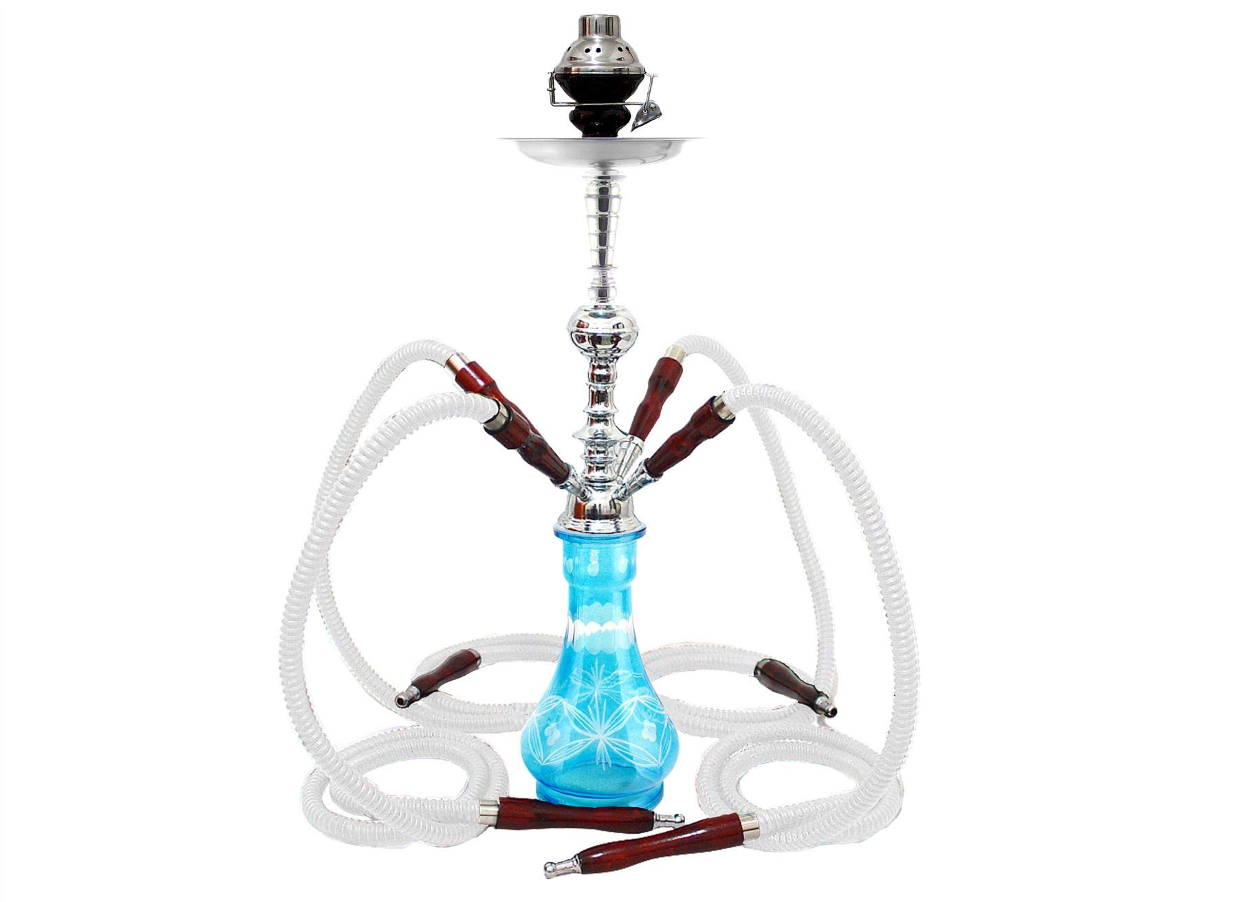 Premium White Glass Hookah Set - Tobacco & Nicotine Free, Includes Sky Water Vase & Wind Cover | Perfect for Parties, Relaxation & Home Decor