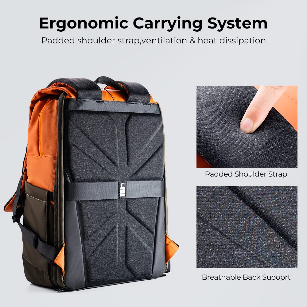 K&F Concept Professional Camera Backpack - Large Capacity DSLR/SLR/Mirrorless Camera Bag with Rain Cover, 15-15.6