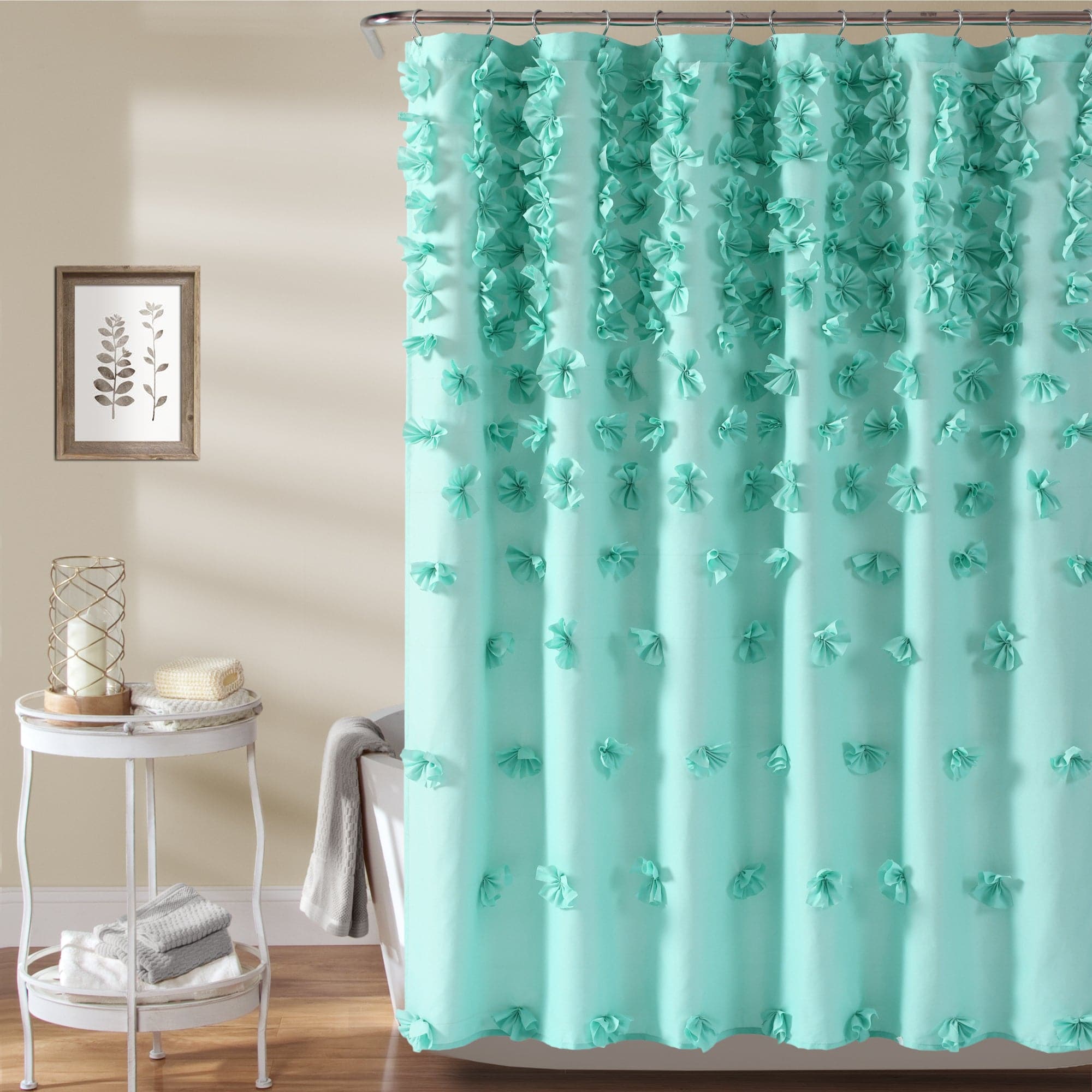 Riley Waterproof Shower Curtain - Elegant Bathroom Decor for Modern Homes | Perfect for Bathrooms, Dorms & Apartments