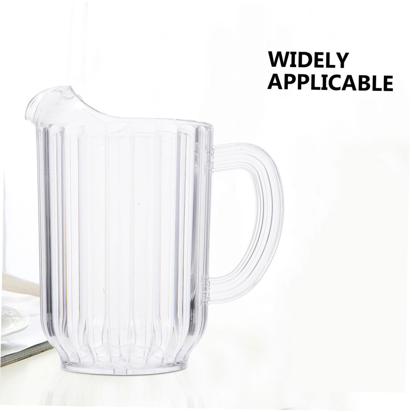 Premium Glass Pitcher with Acrylic Handle - 64oz Iced Tea Jug for Coffee, Lemonade, Beer & Beverages - Perfect for Restaurants, Parties & Home Use - Transparent Pitcher for Tea, Terrarium & Water Container
