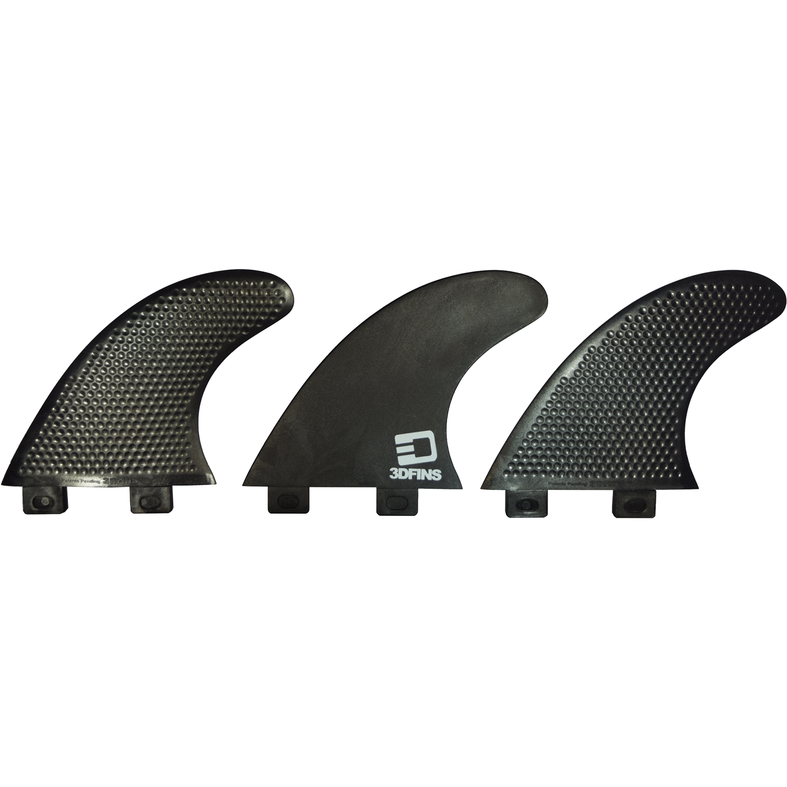 3D XCS Lite Twin Tab XS Kerr Black Surfboard Fin Set of 3 Pieces - Perfect for Surfing, Bodyboarding & Water Sports