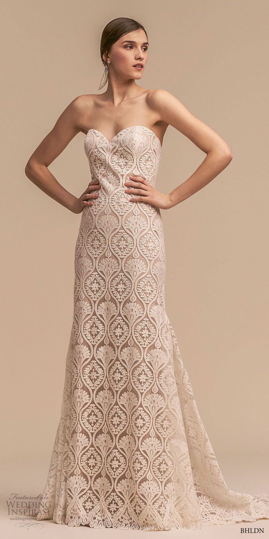BHLDN Whispers & Echoes Lilac Wedding Gown - Elegant Lace Bridal Dress for Romantic Ceremonies & Evening Receptions