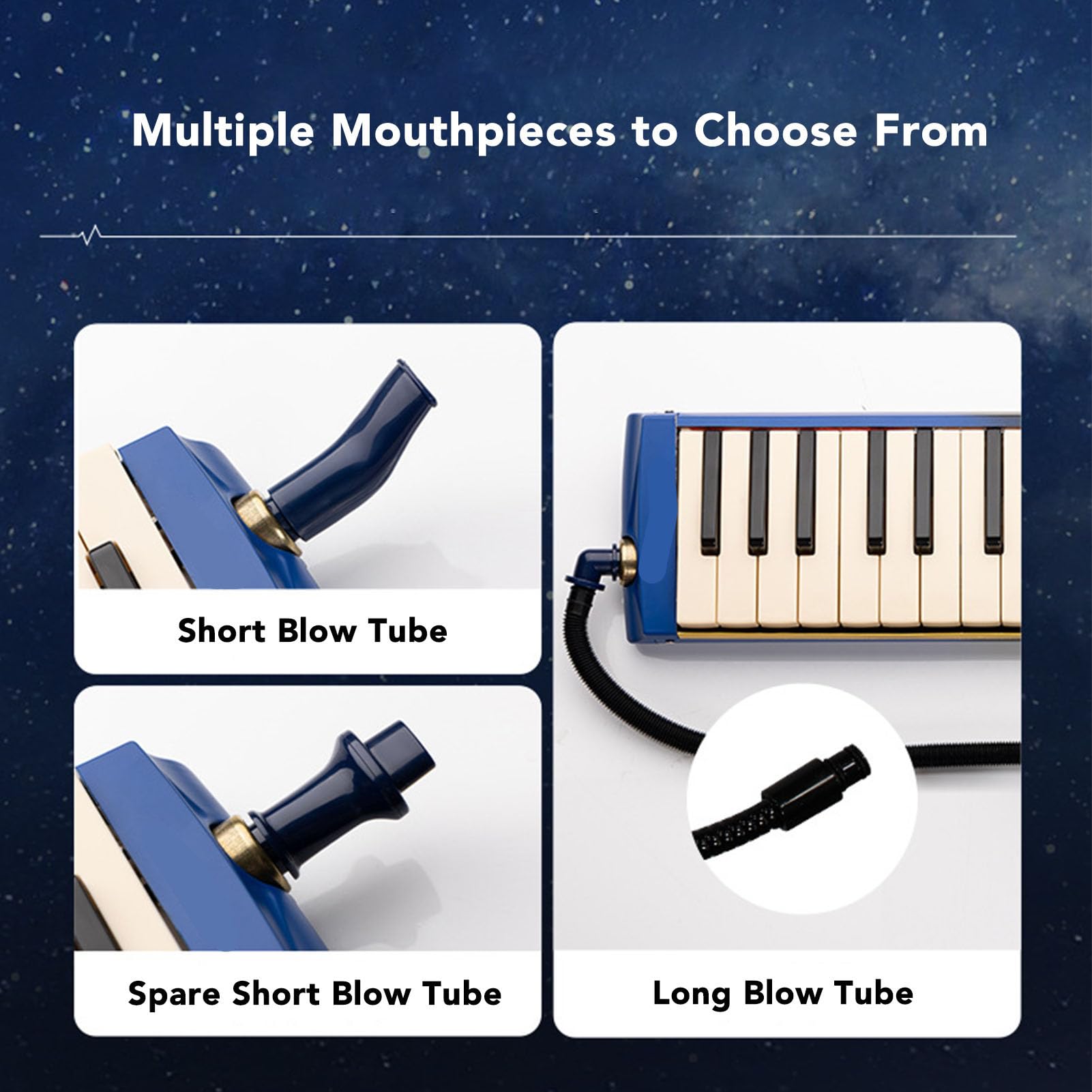 37 Key Melodica Piano Air Keyboard - Portable Wind Instrument for Beginners & Kids - Perfect for Music Class, Home Practice & Live Performances